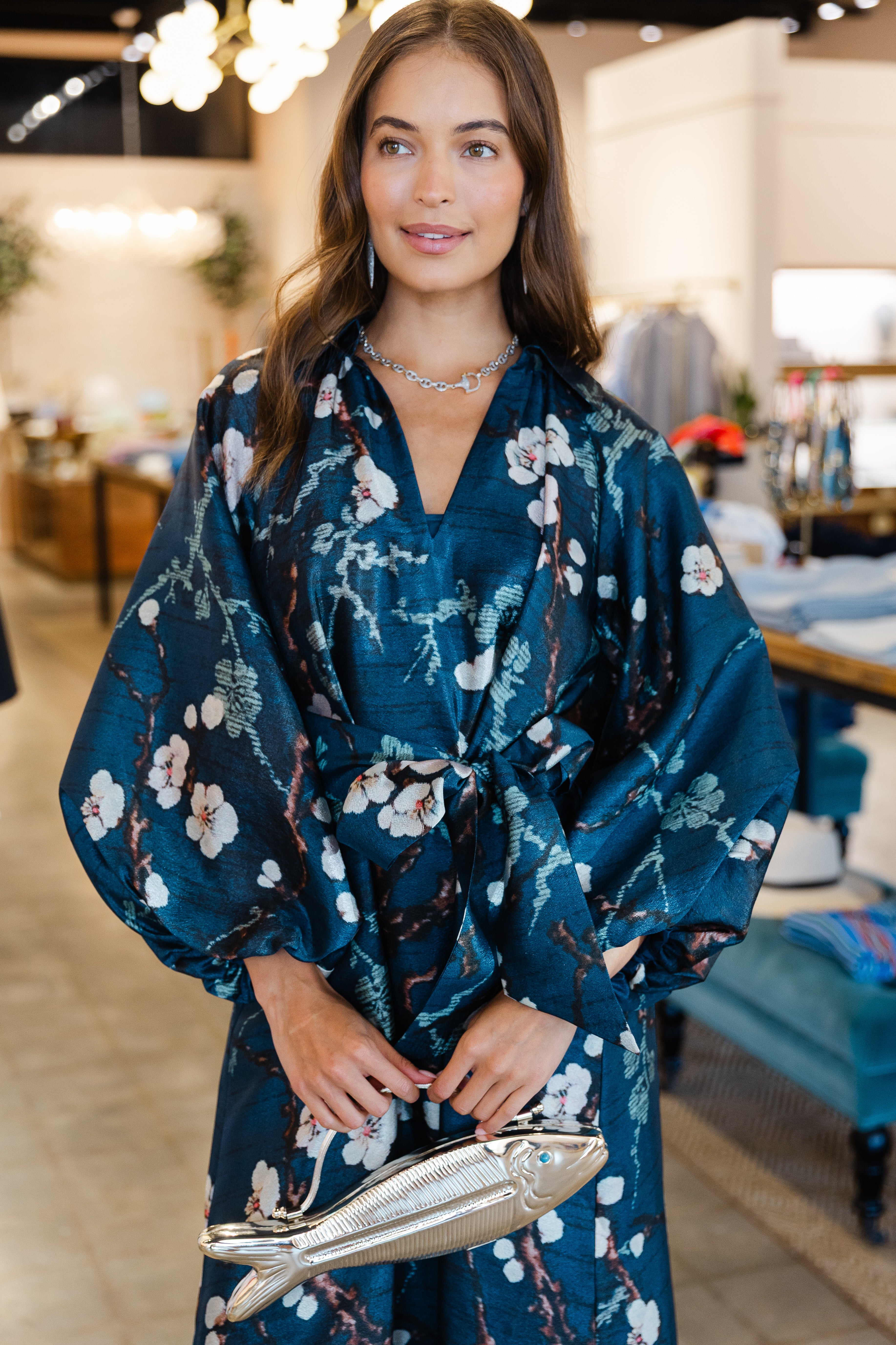Print Dress - Teal