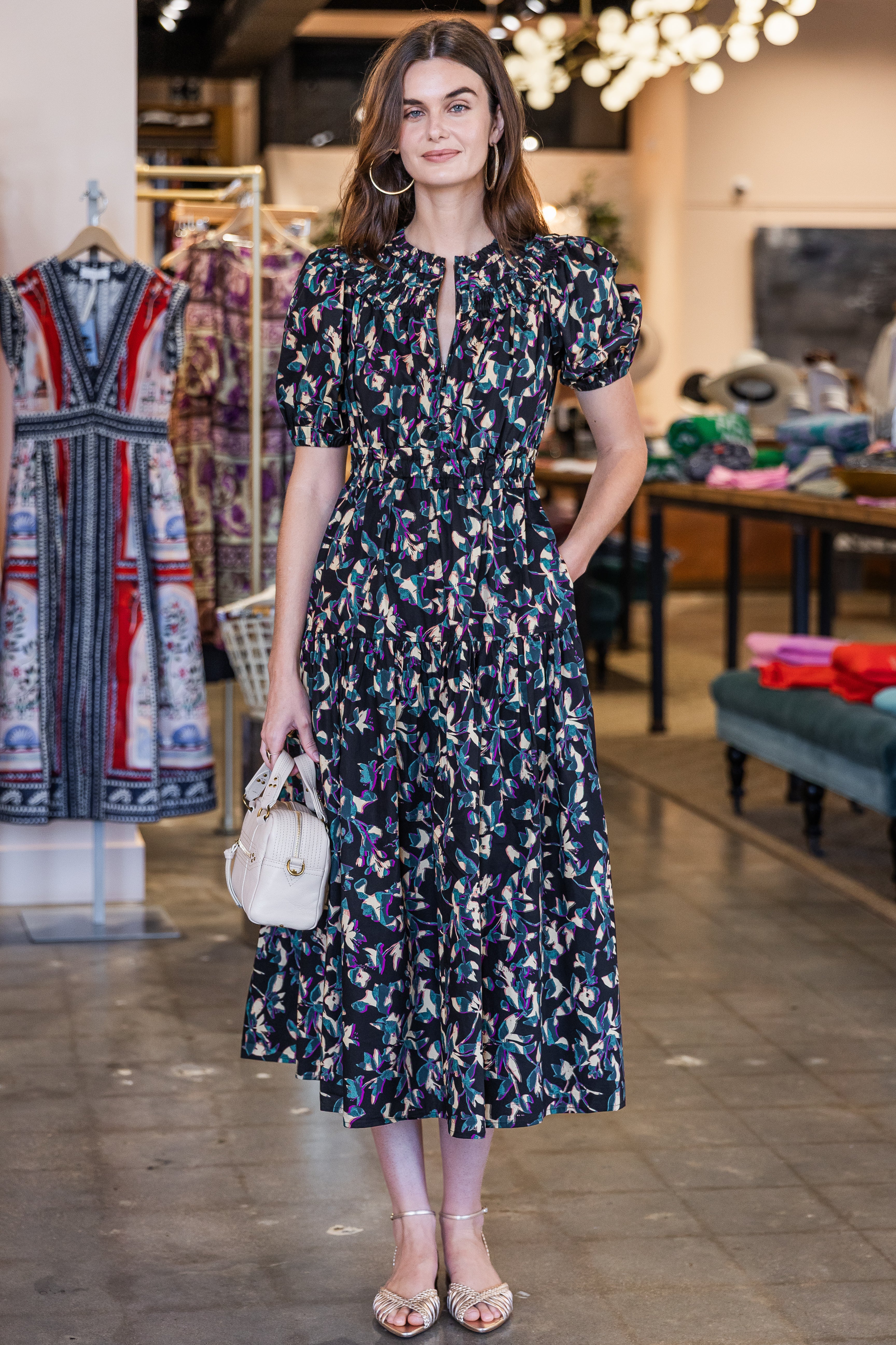 Othella Short Sleeve Midi Dress - Kaleidoscope