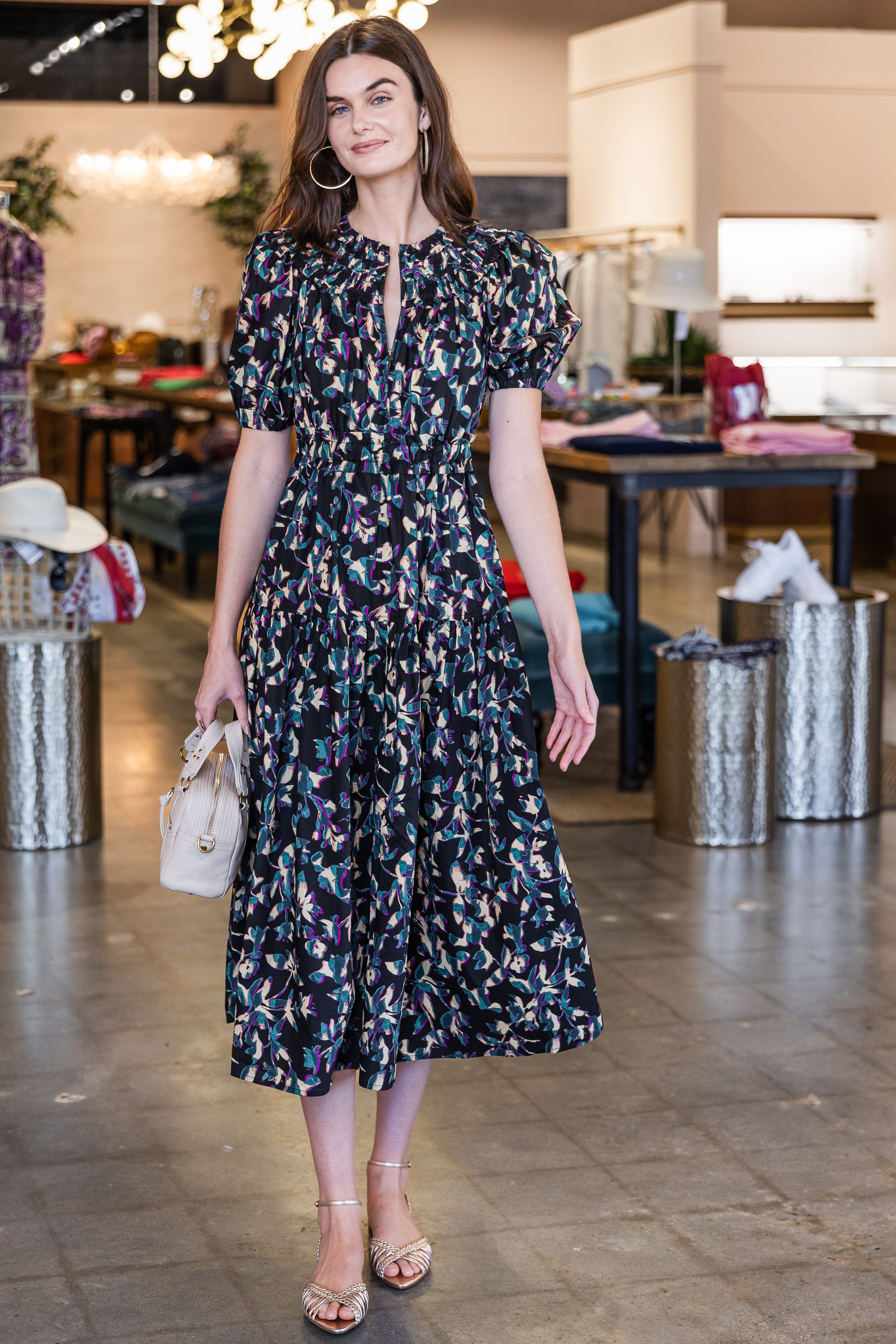 Othella Short Sleeve Midi Dress - Kaleidoscope