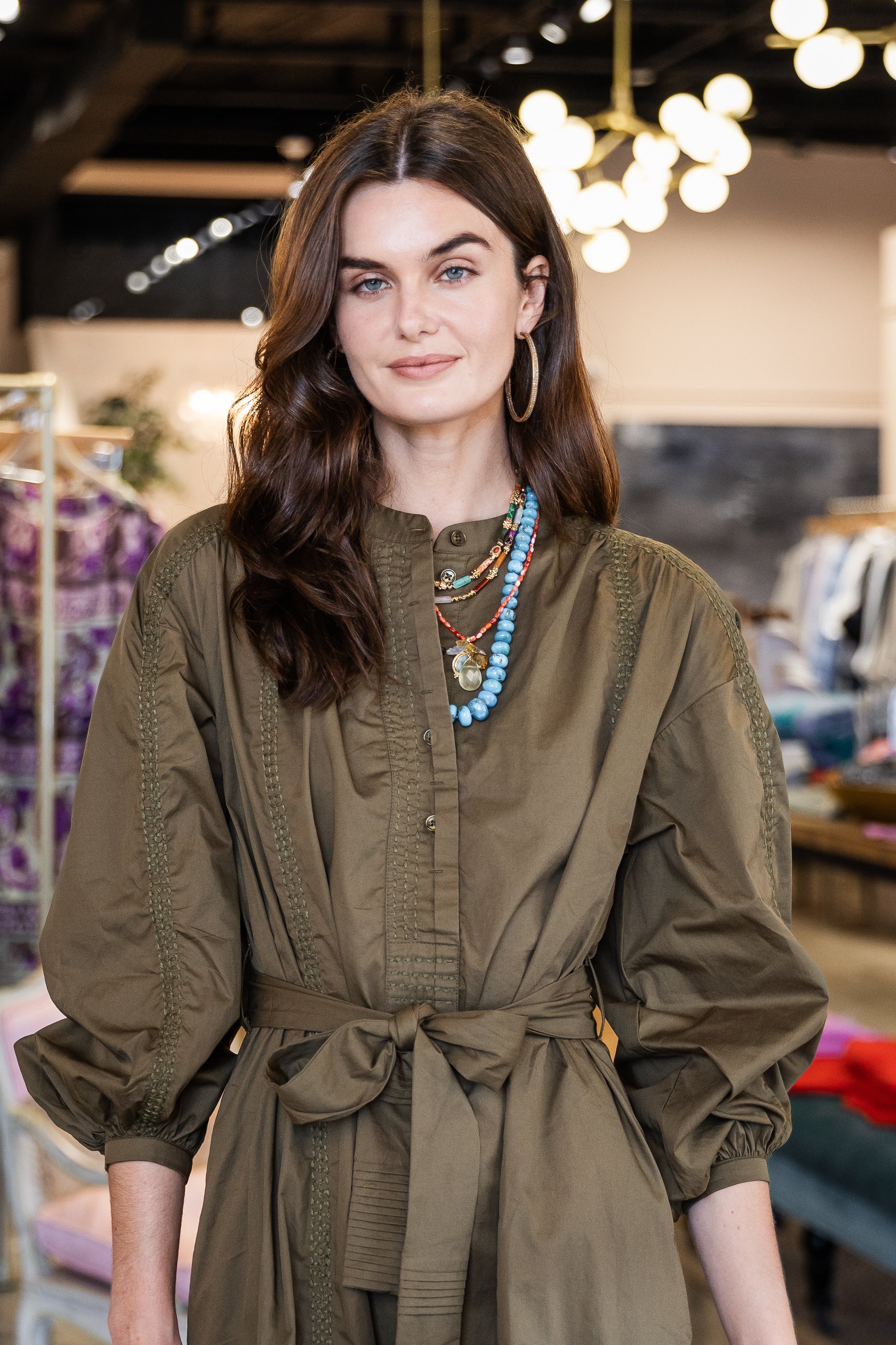 Hall Benny Midi Dress - Army