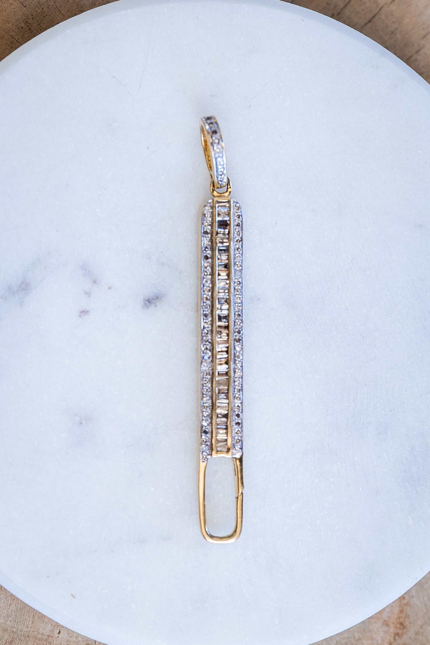 Long Pave Diamond Extender Pendant (Y10932B)