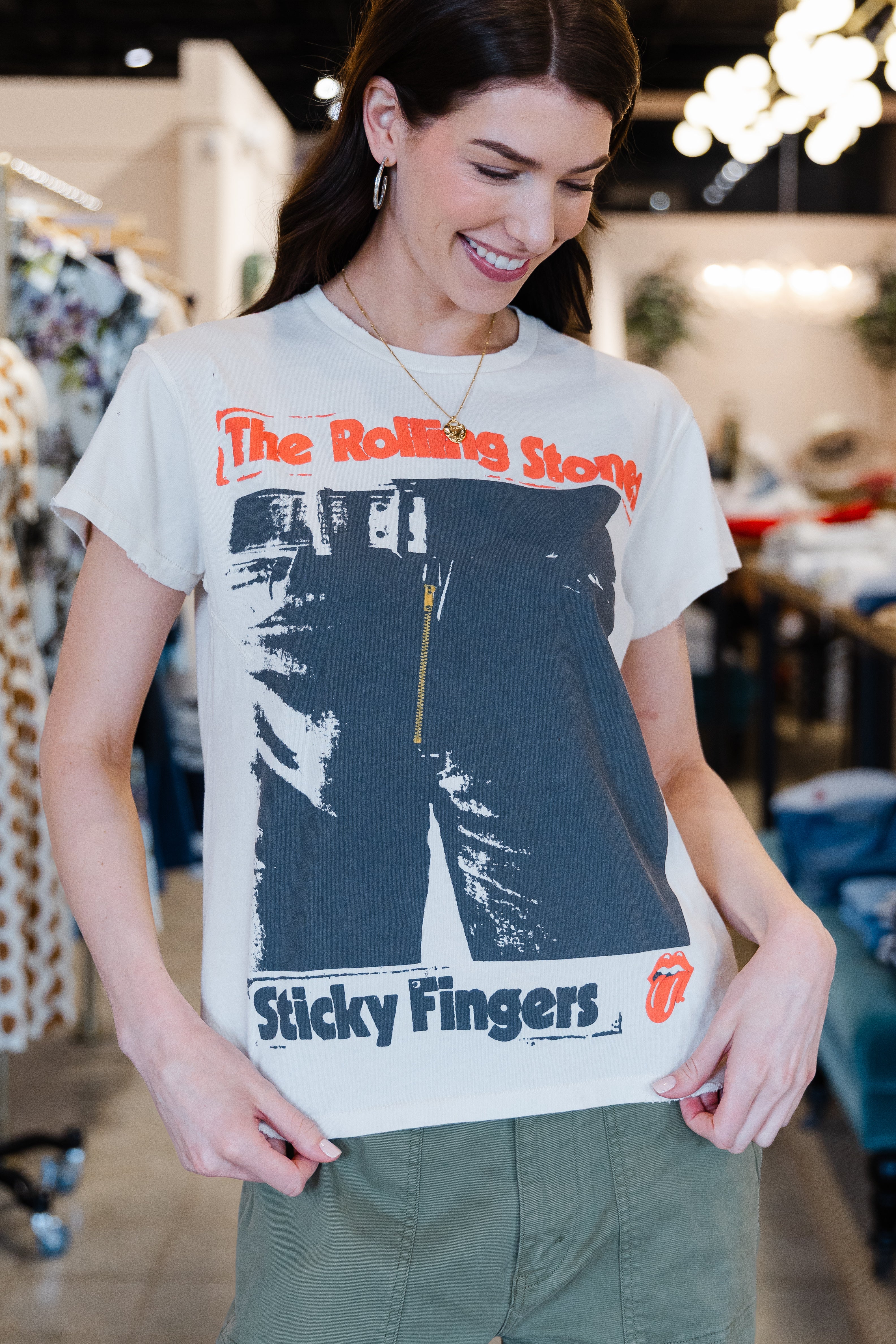 Rolling Stones Sticky Fingers - Vintage White