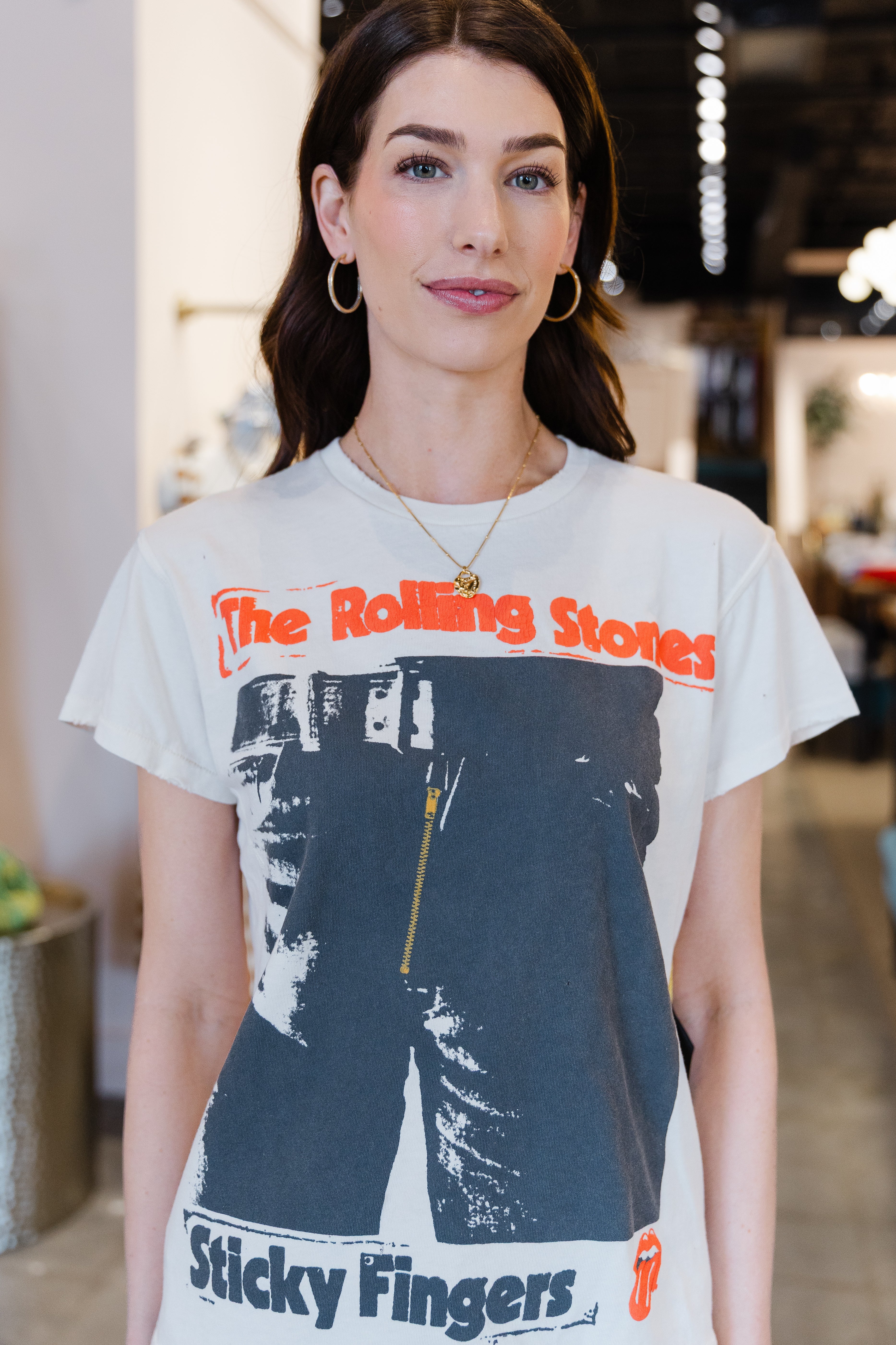 Rolling Stones Sticky Fingers - Vintage White