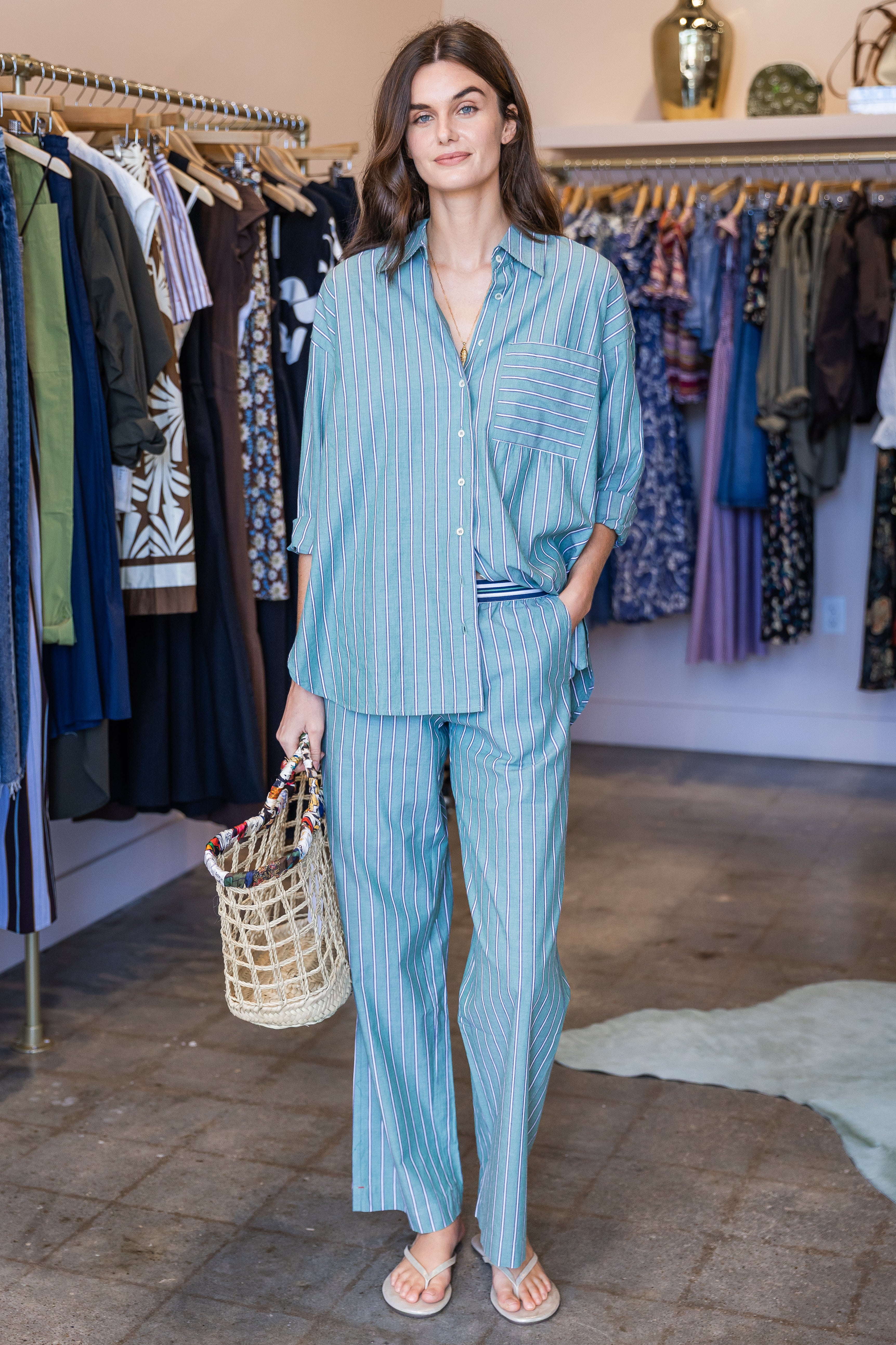 Alto Pant - Cilantro Stripe