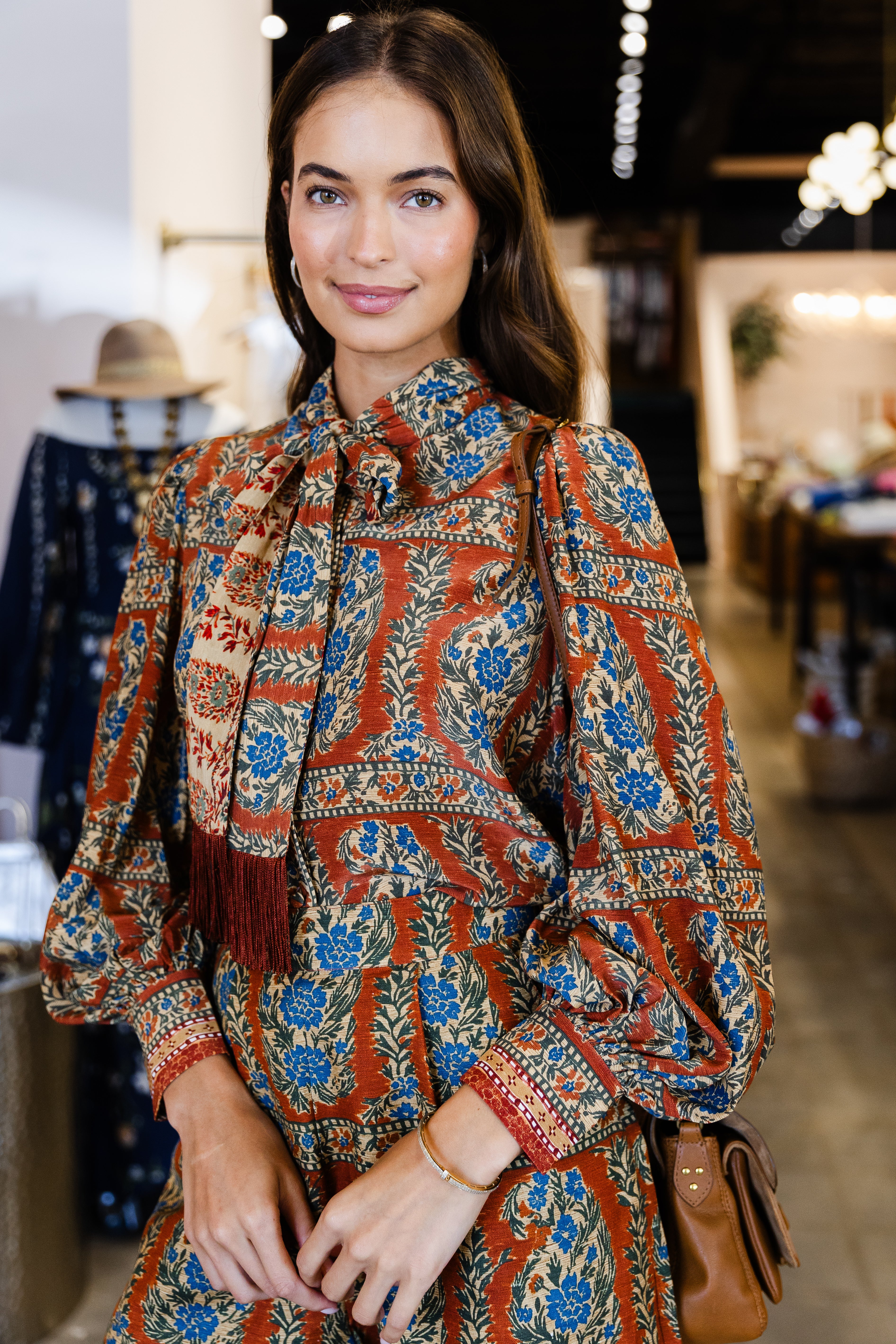 Karis Blouse - Amber Glen Brown