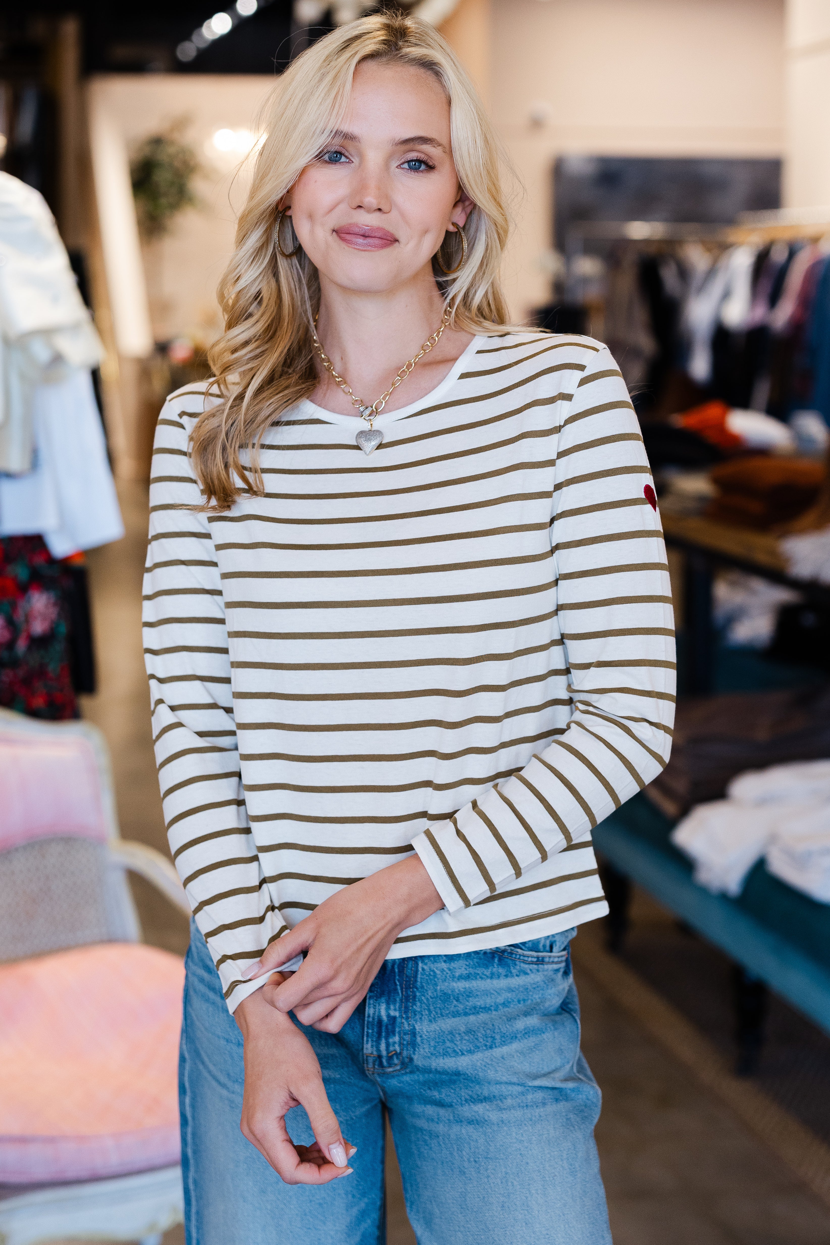 KR Long Sleeve Tee - White Camel