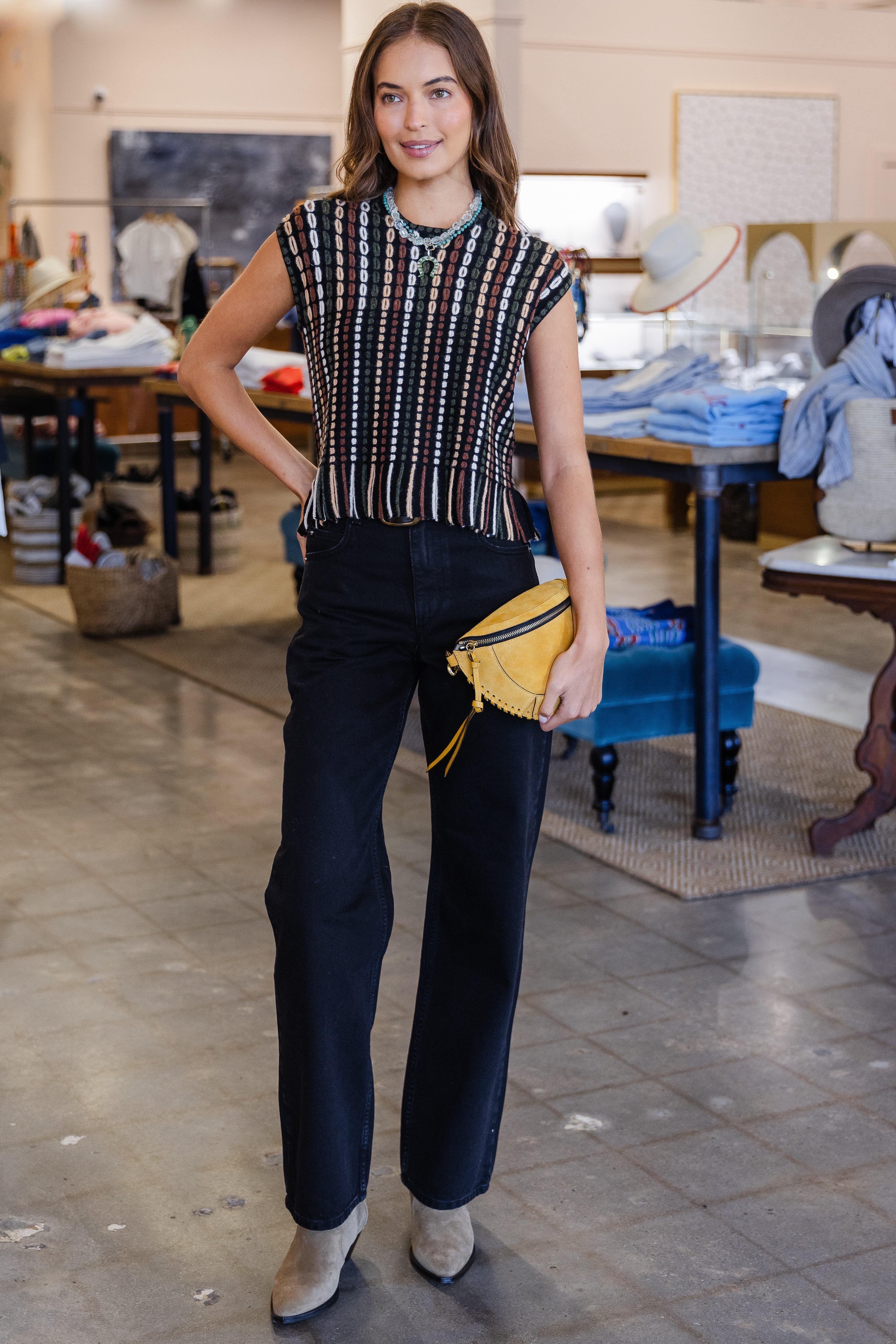 Natia SS Knit Top - Noctis