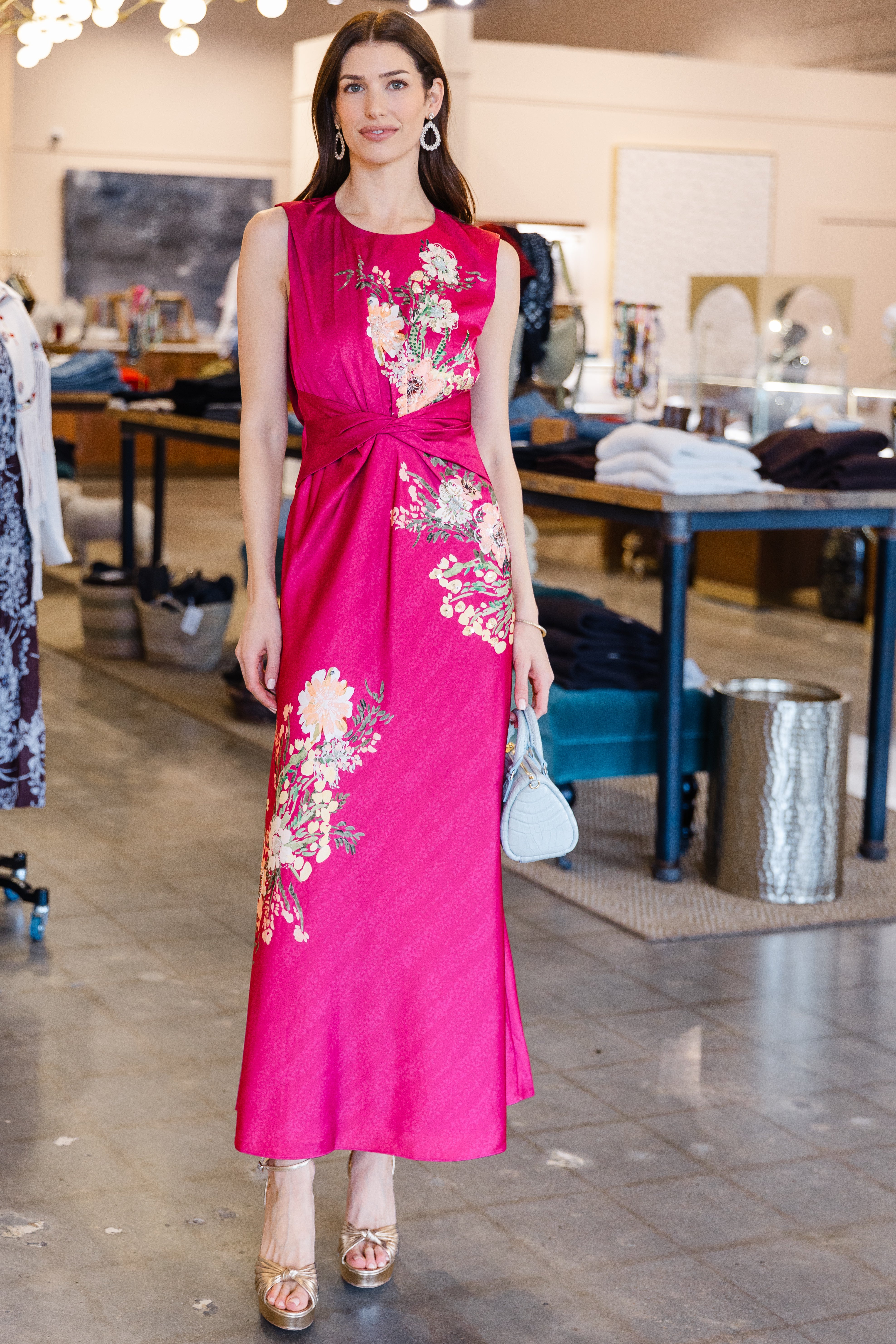 Gwen Dress - Aster Bouquet Plmt