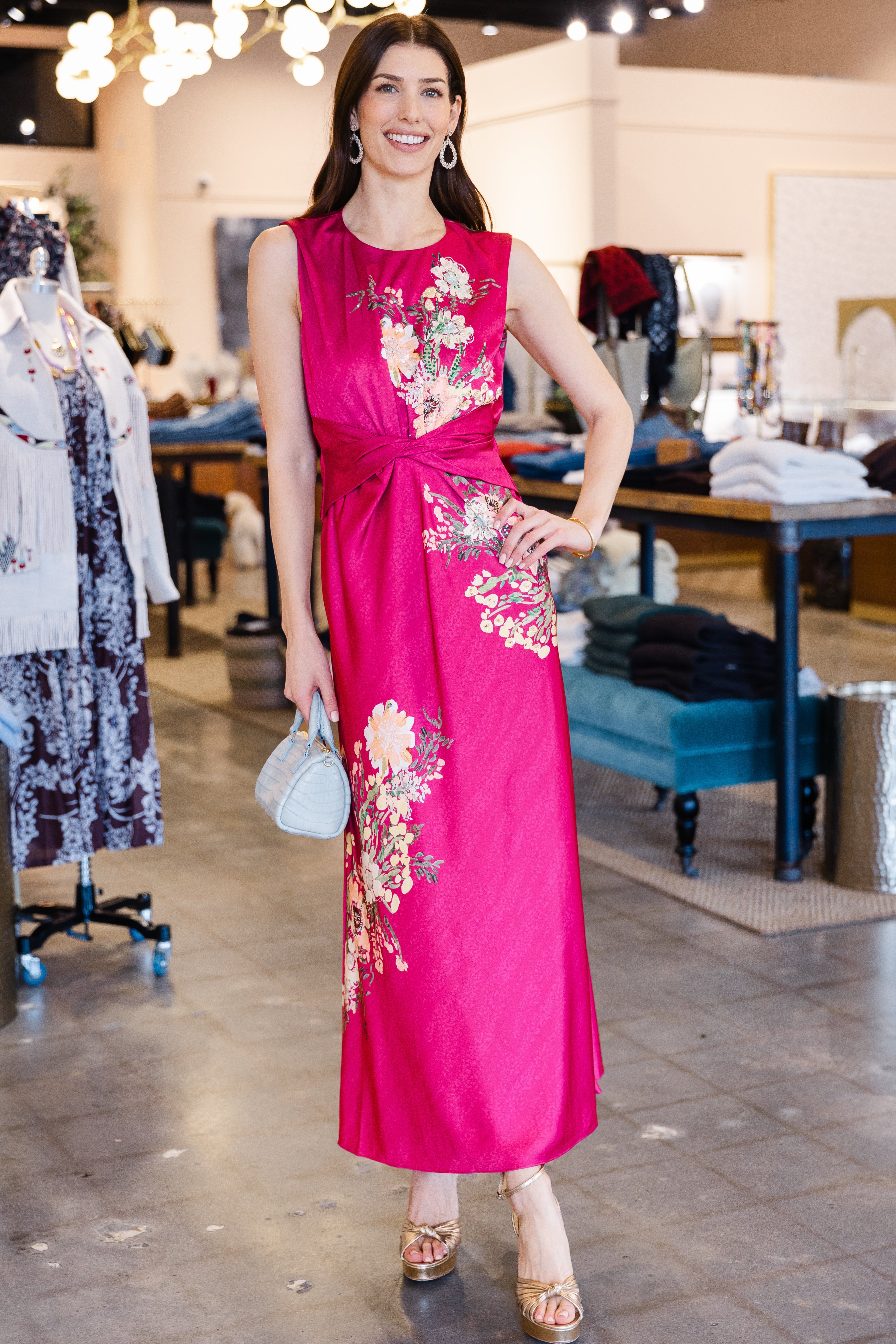 Gwen Dress - Aster Bouquet Plmt