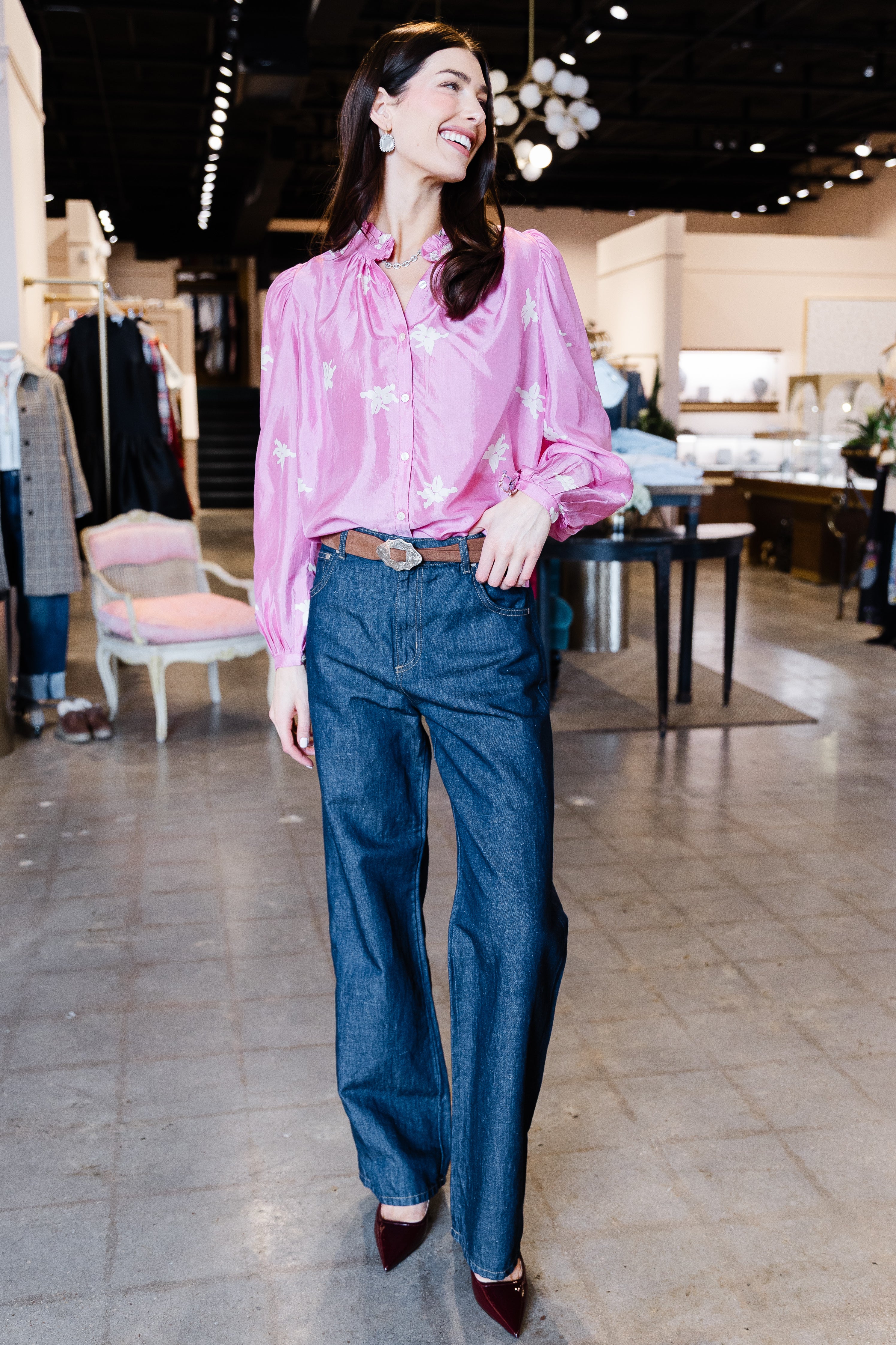 Annabel Pink Jasmine Shirt - Medium Pink