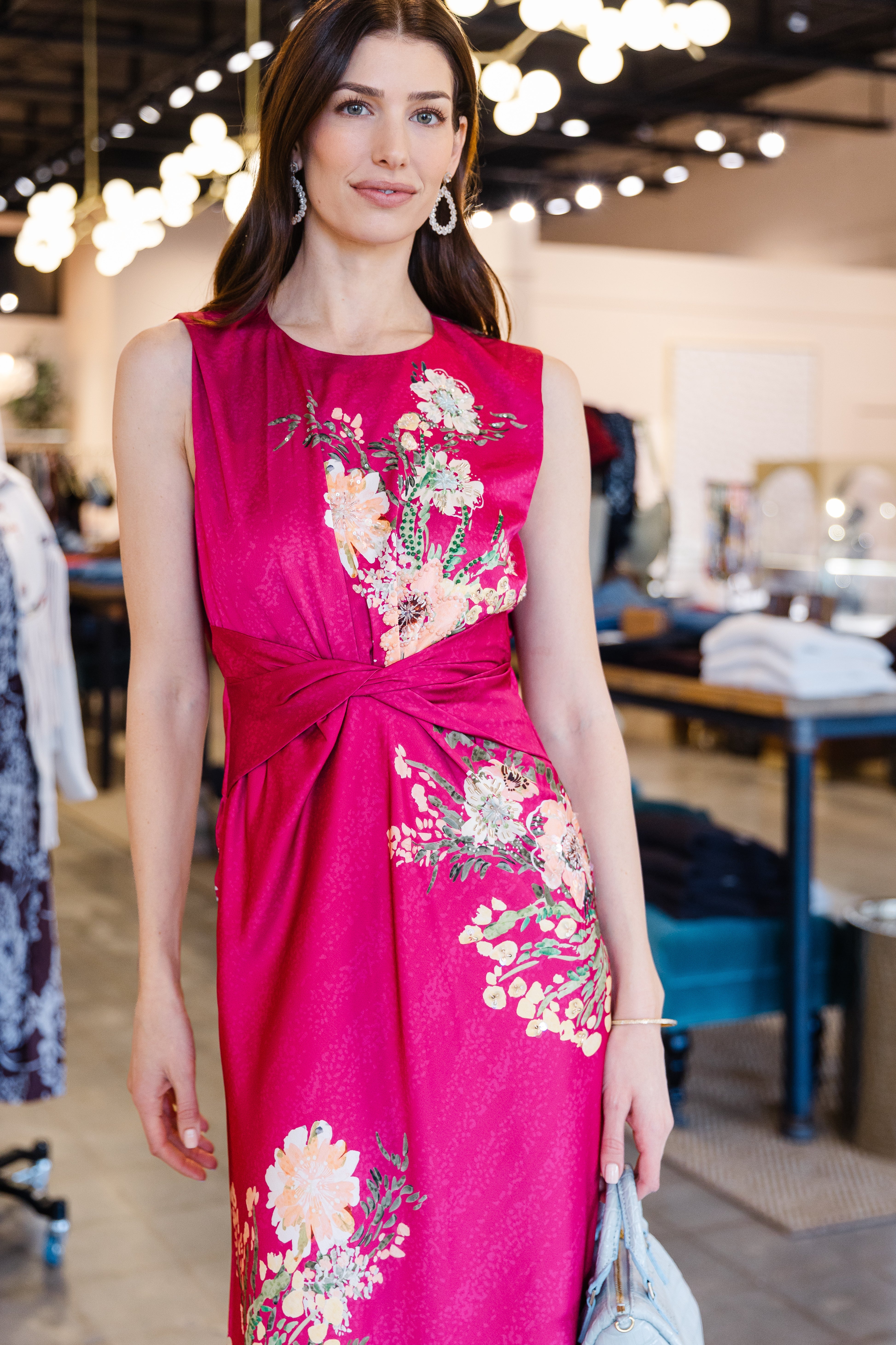 Gwen Dress - Aster Bouquet Plmt