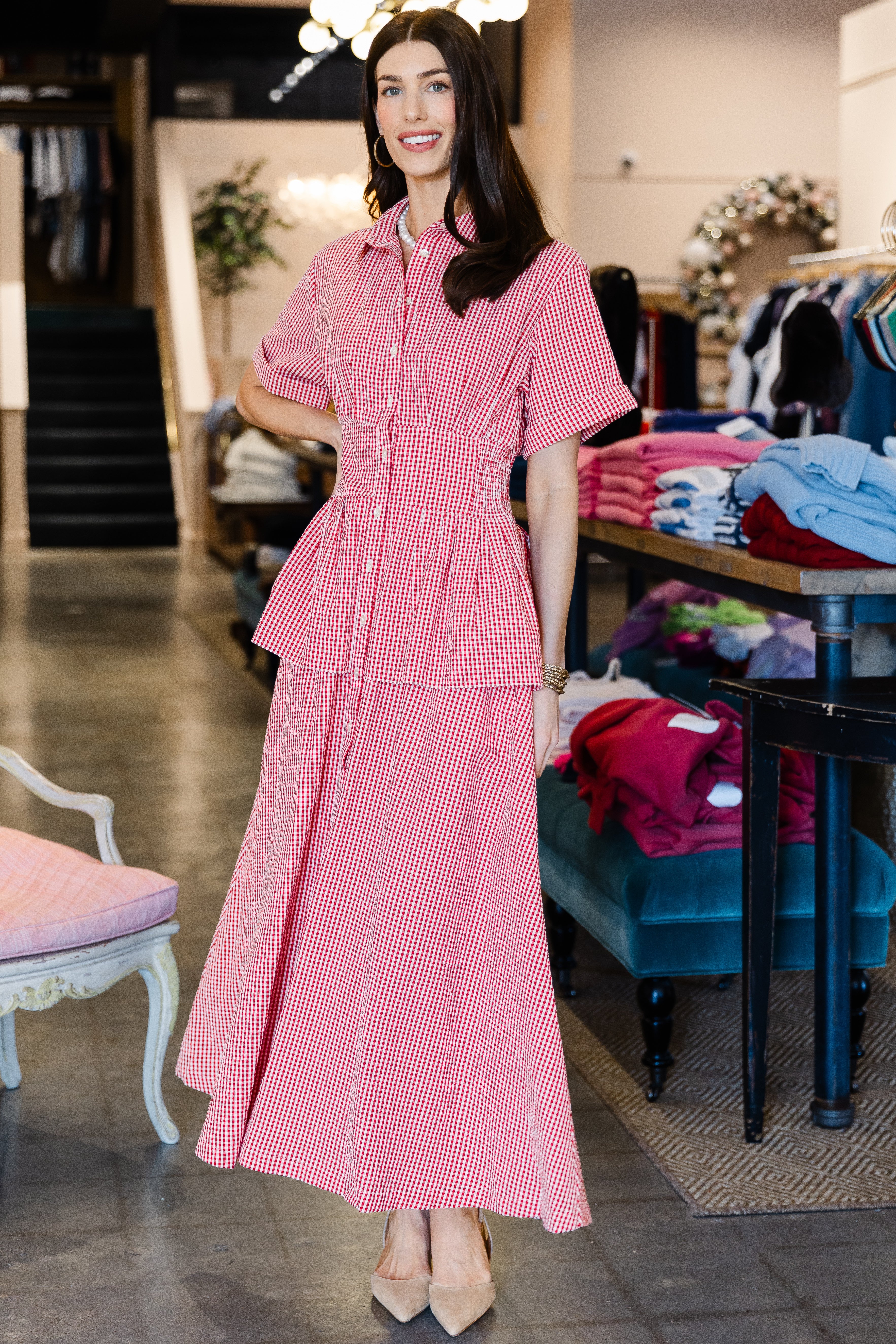 Boogie Woogie Bugle Boy Dress - Red Gingham
