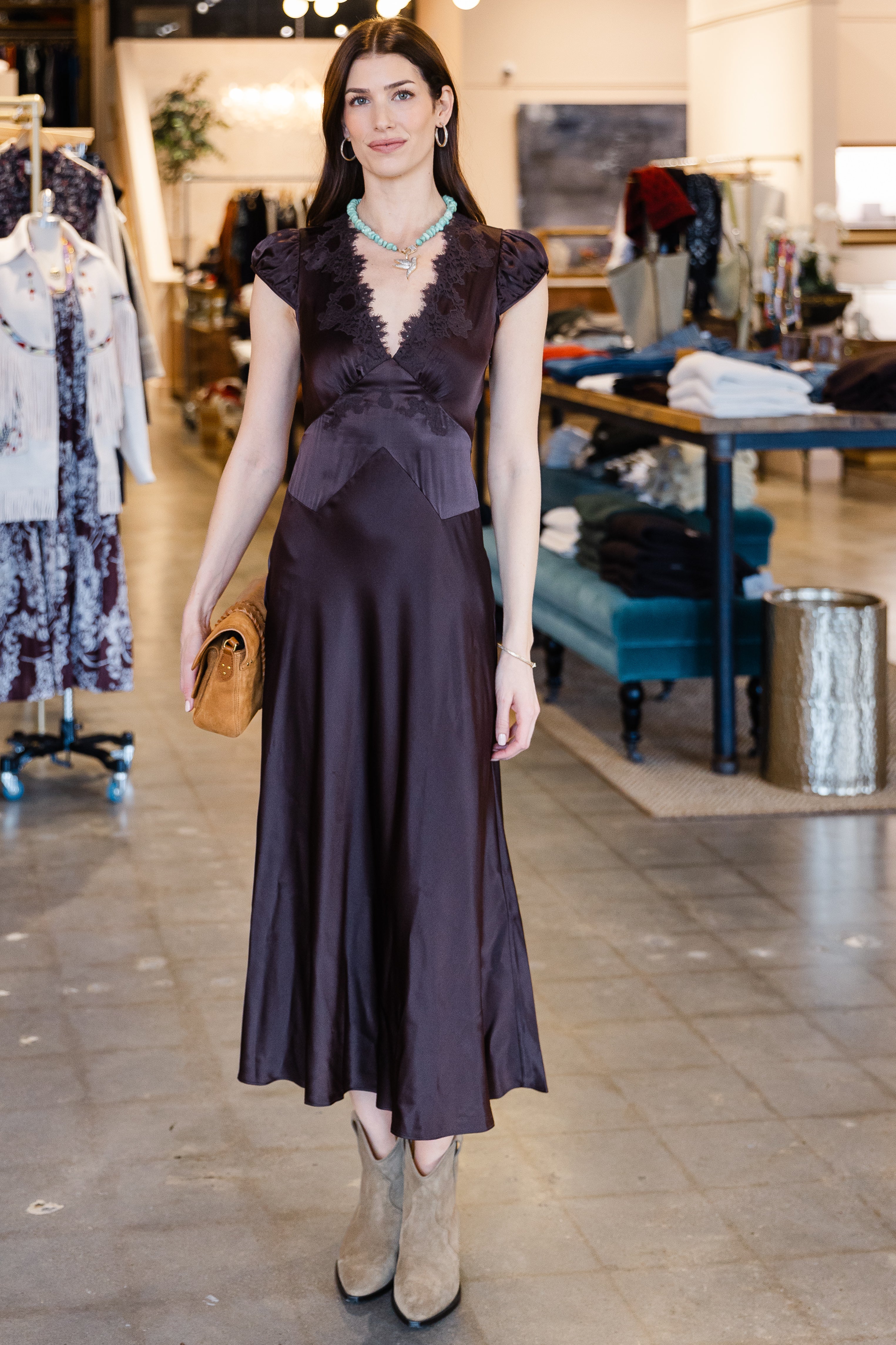 Coraline Dress - Equestrian Brown