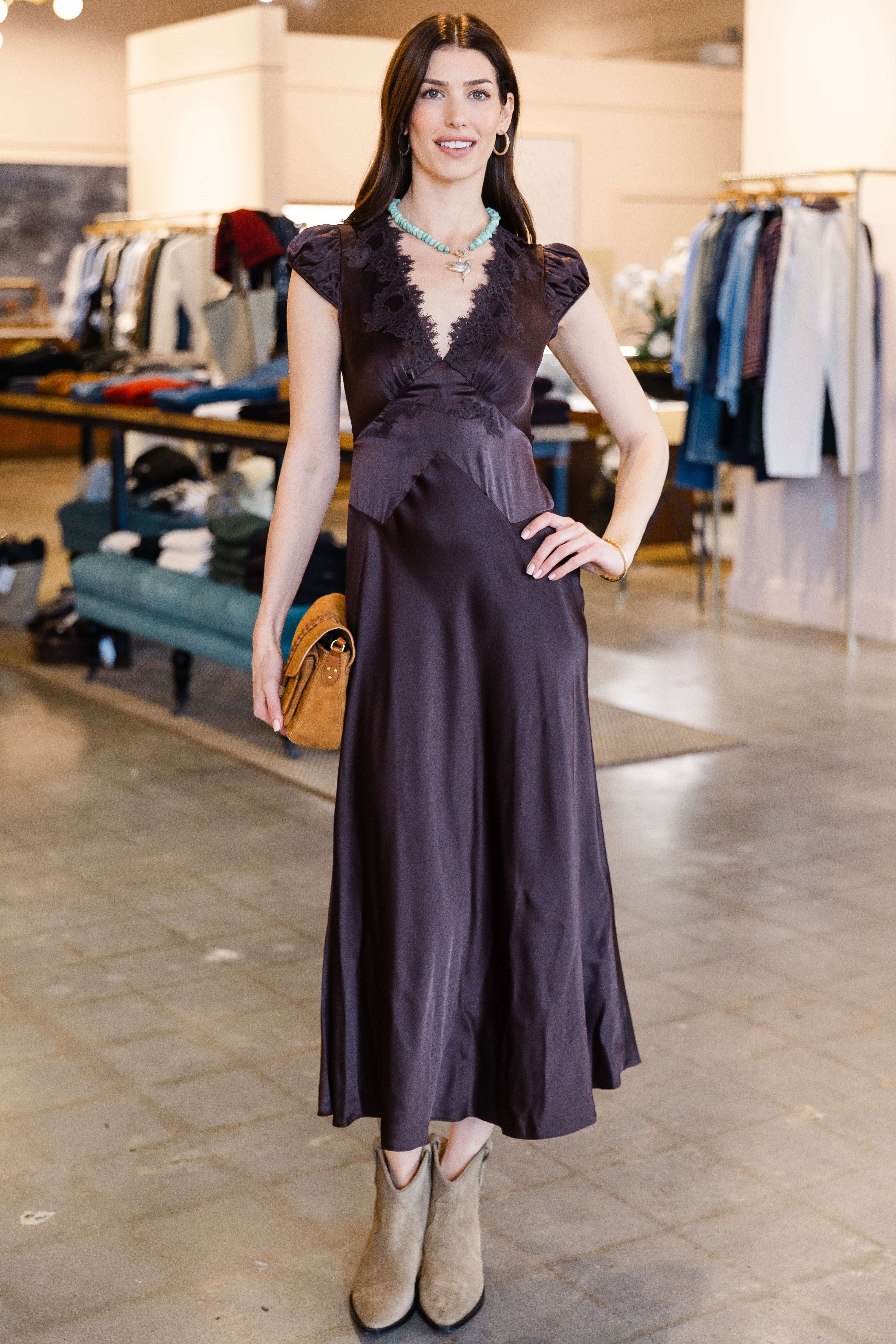 Coraline Dress - Equestrian Brown