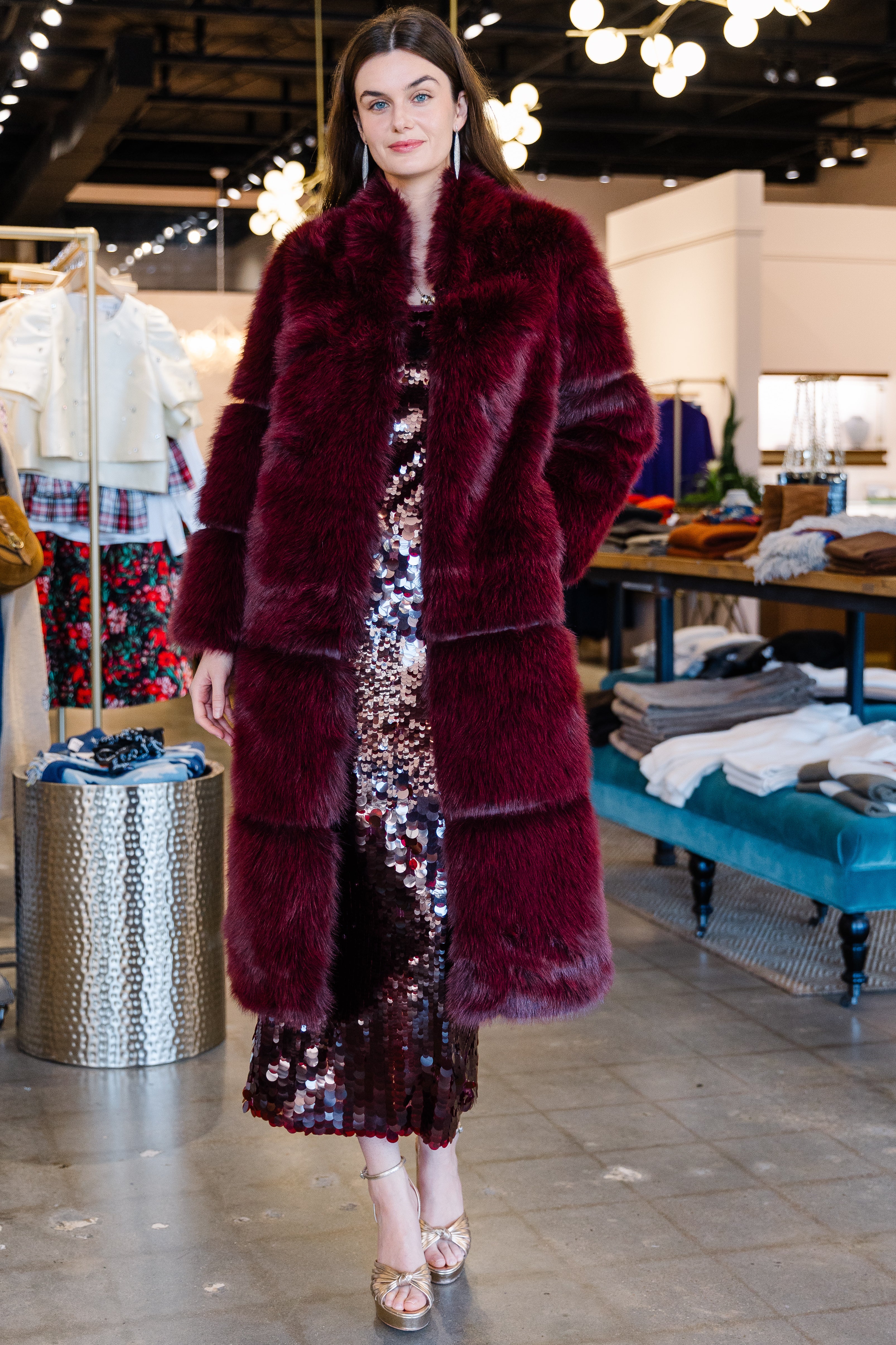 Sylke Sable Coat - Merlot