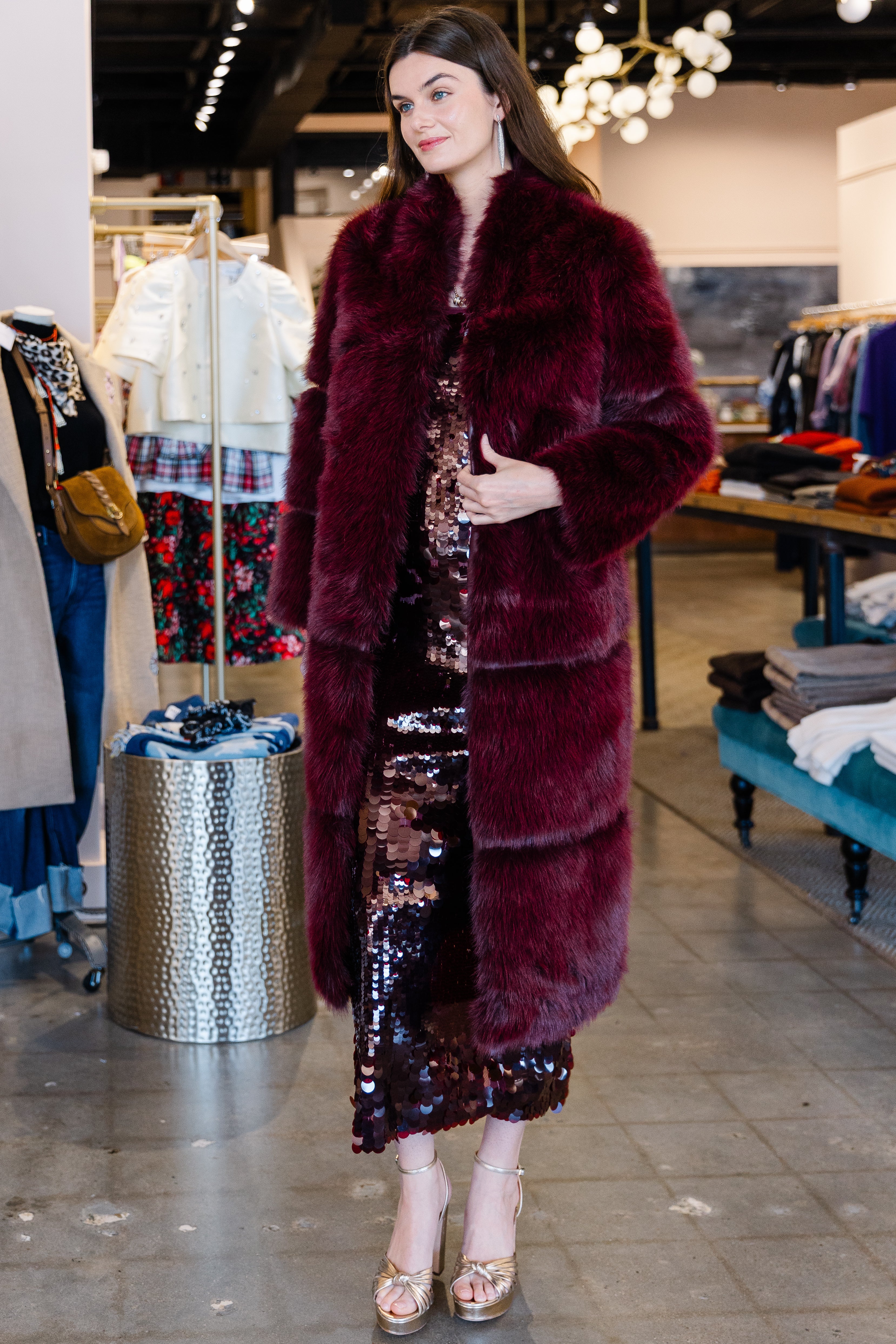 Sylke Sable Coat - Merlot