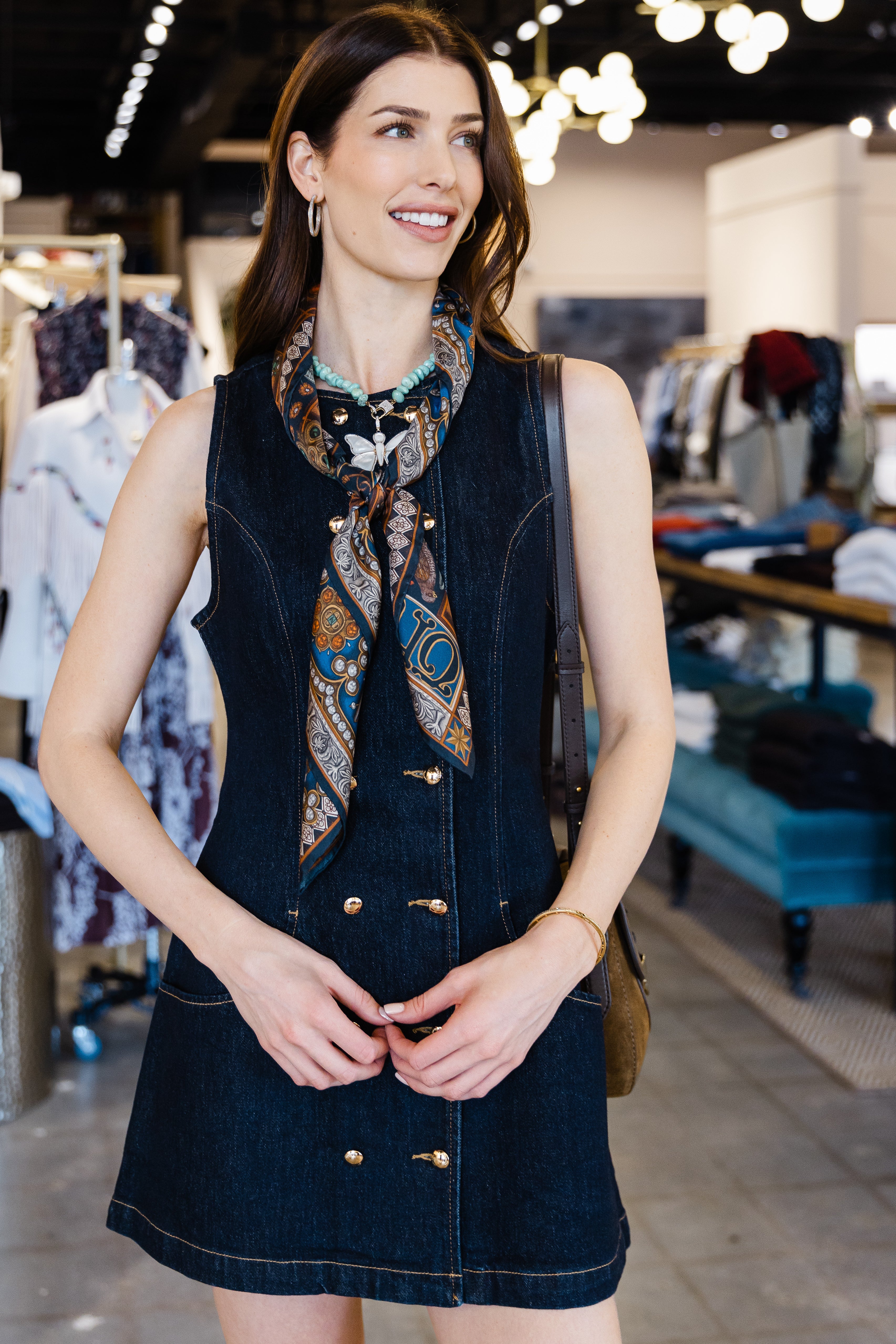 Hanna Denim Dress - Indigo Blue