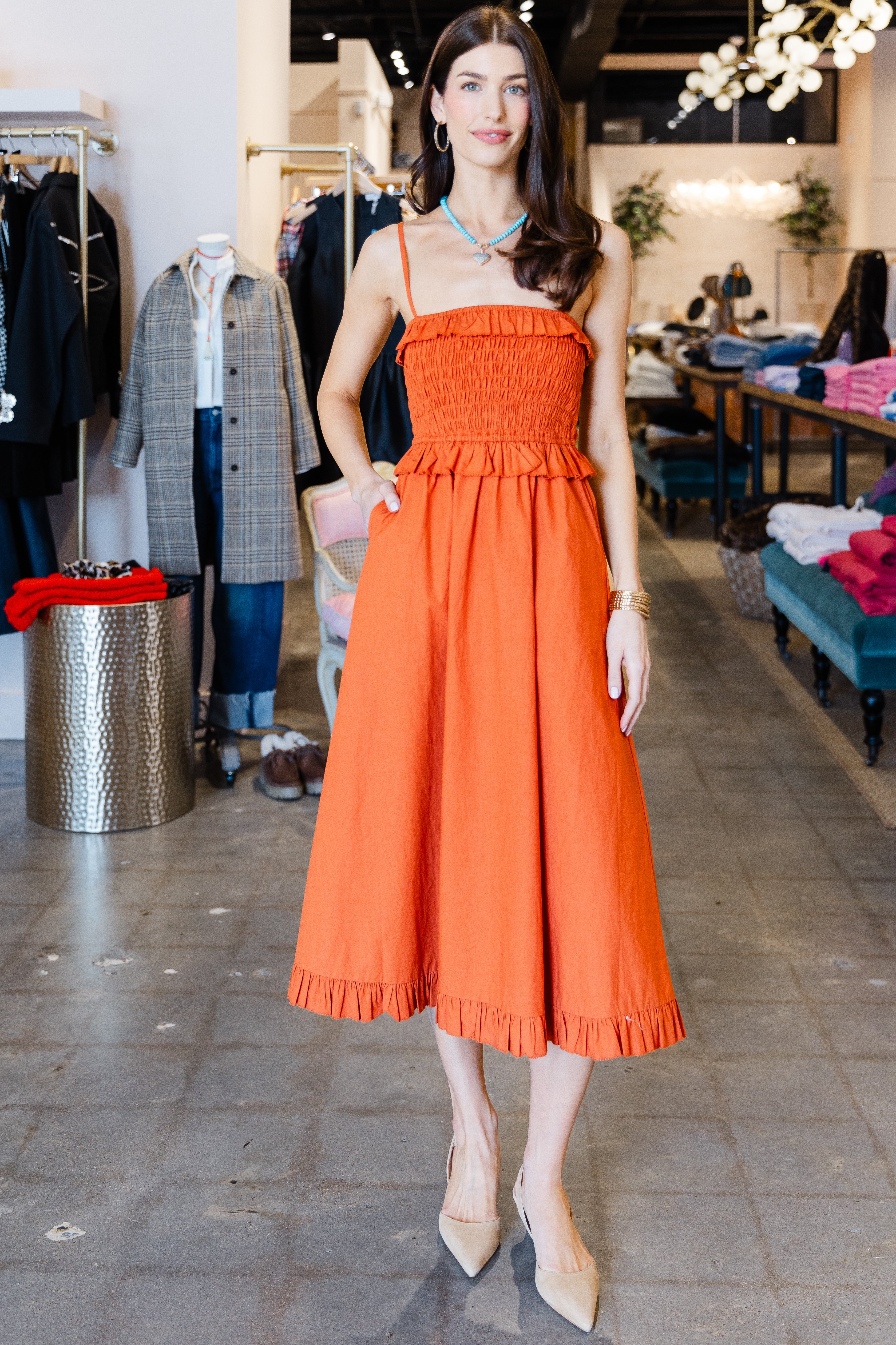 Karine Dress - Terracotta