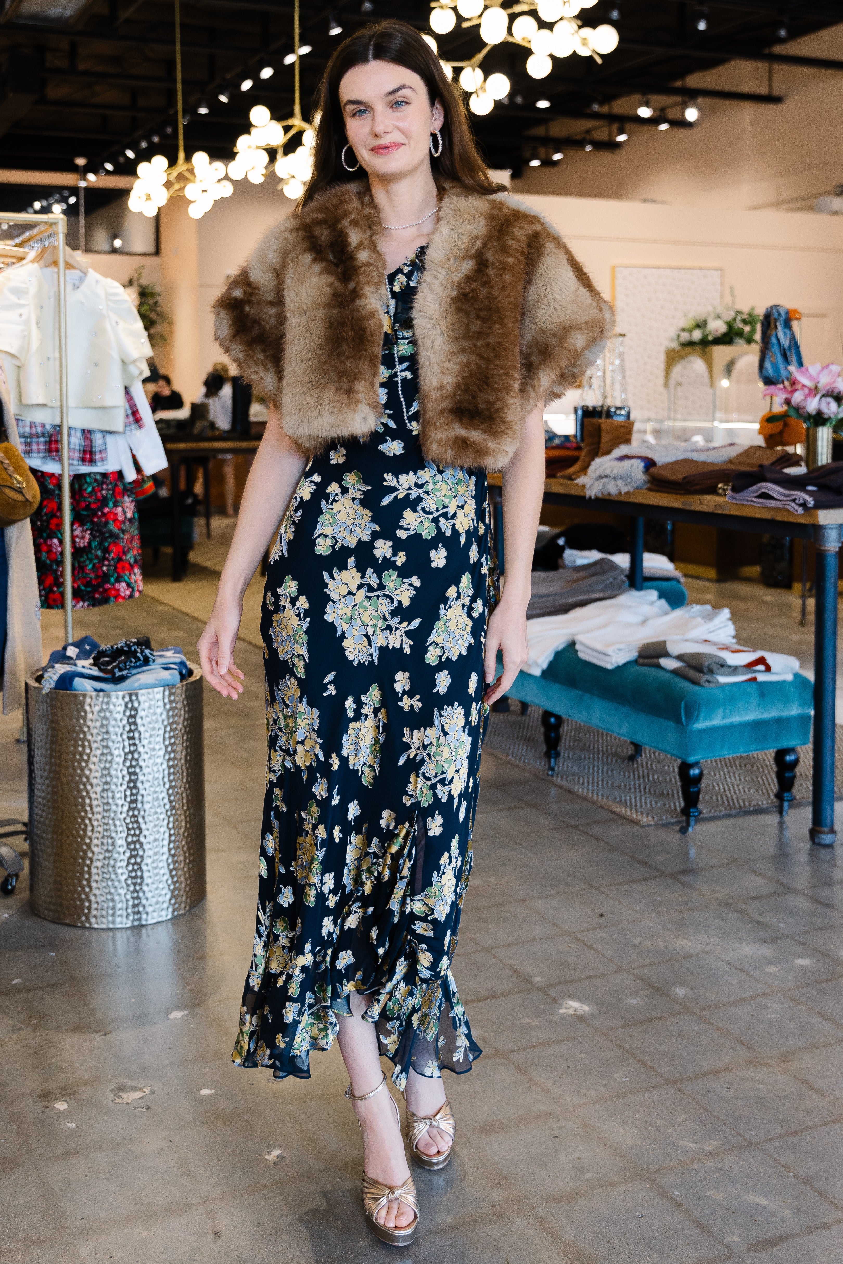 Devin Mink Shrug - Blonde Mink