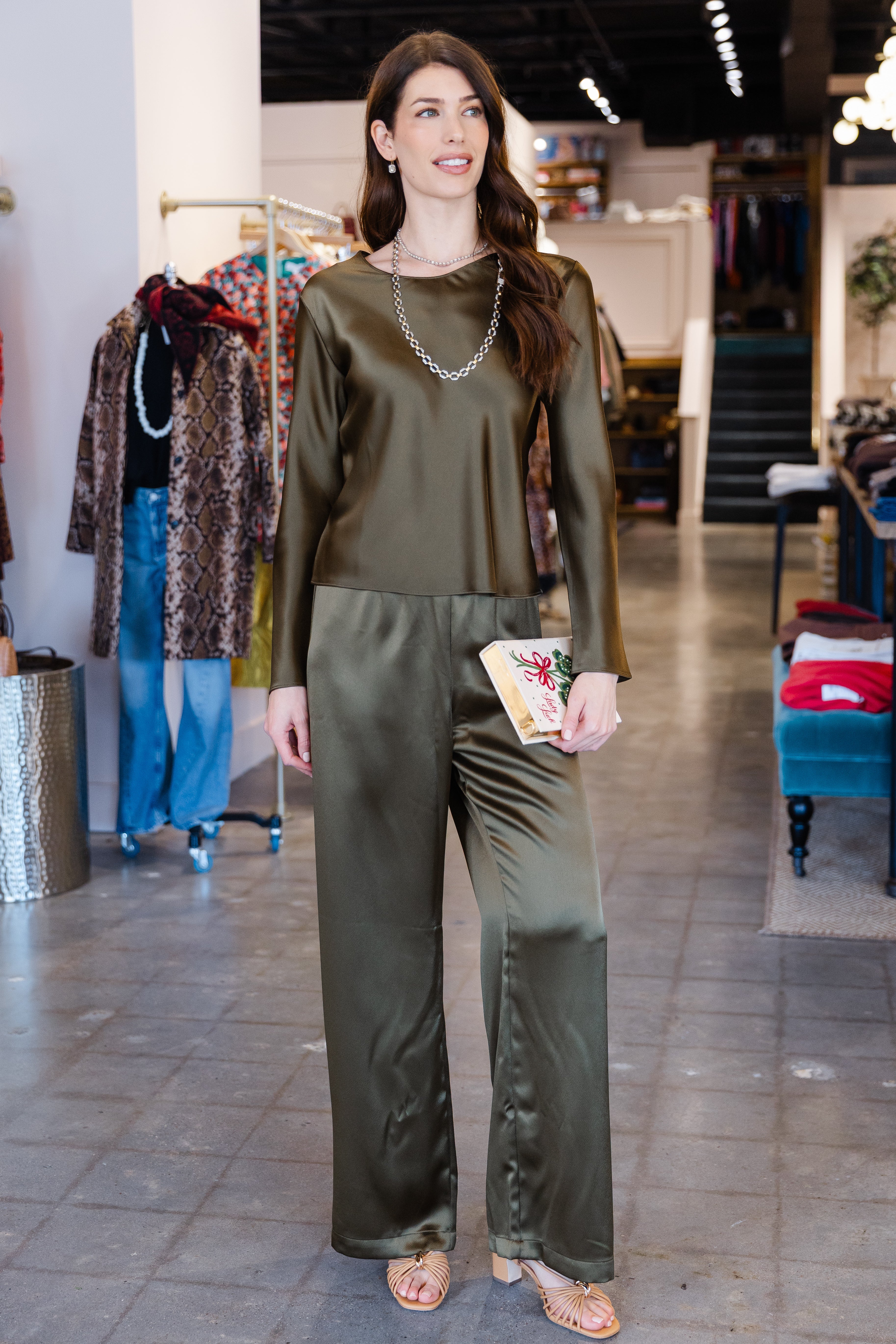 Barb Long Sleeve Crew - Olive