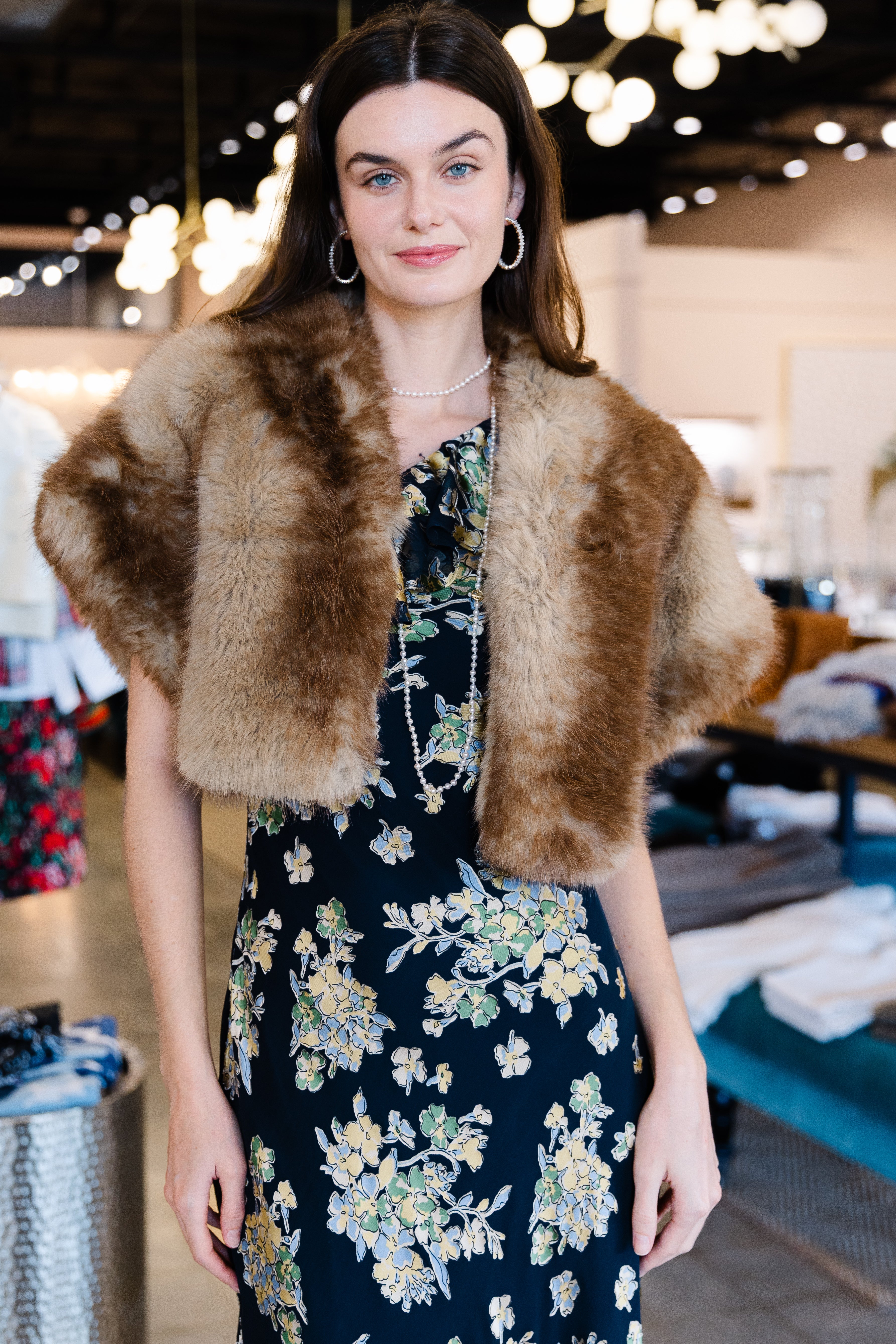 Devin Mink Shrug - Blonde Mink