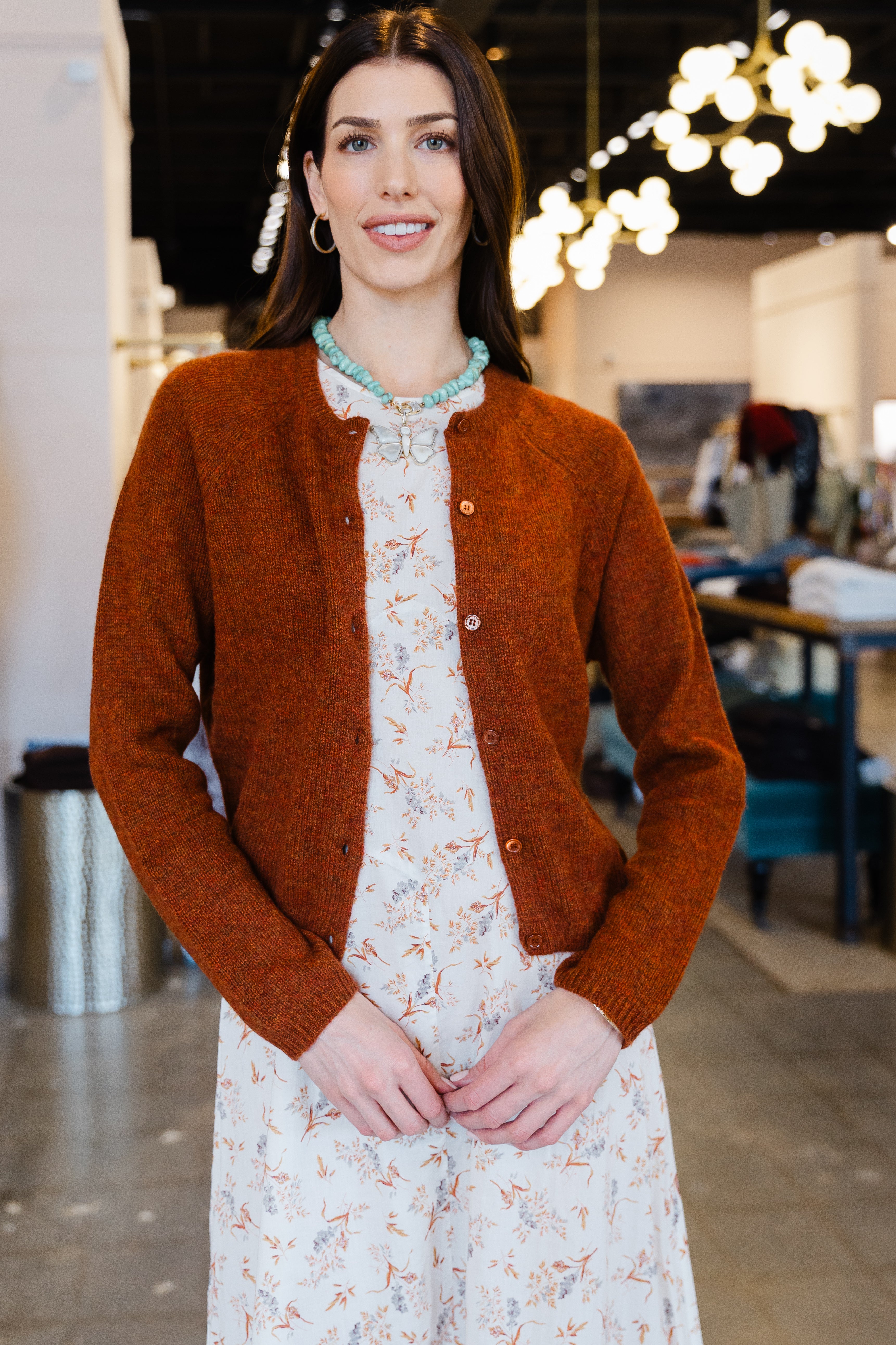 Peroline Cashmere Cardigan - Ember