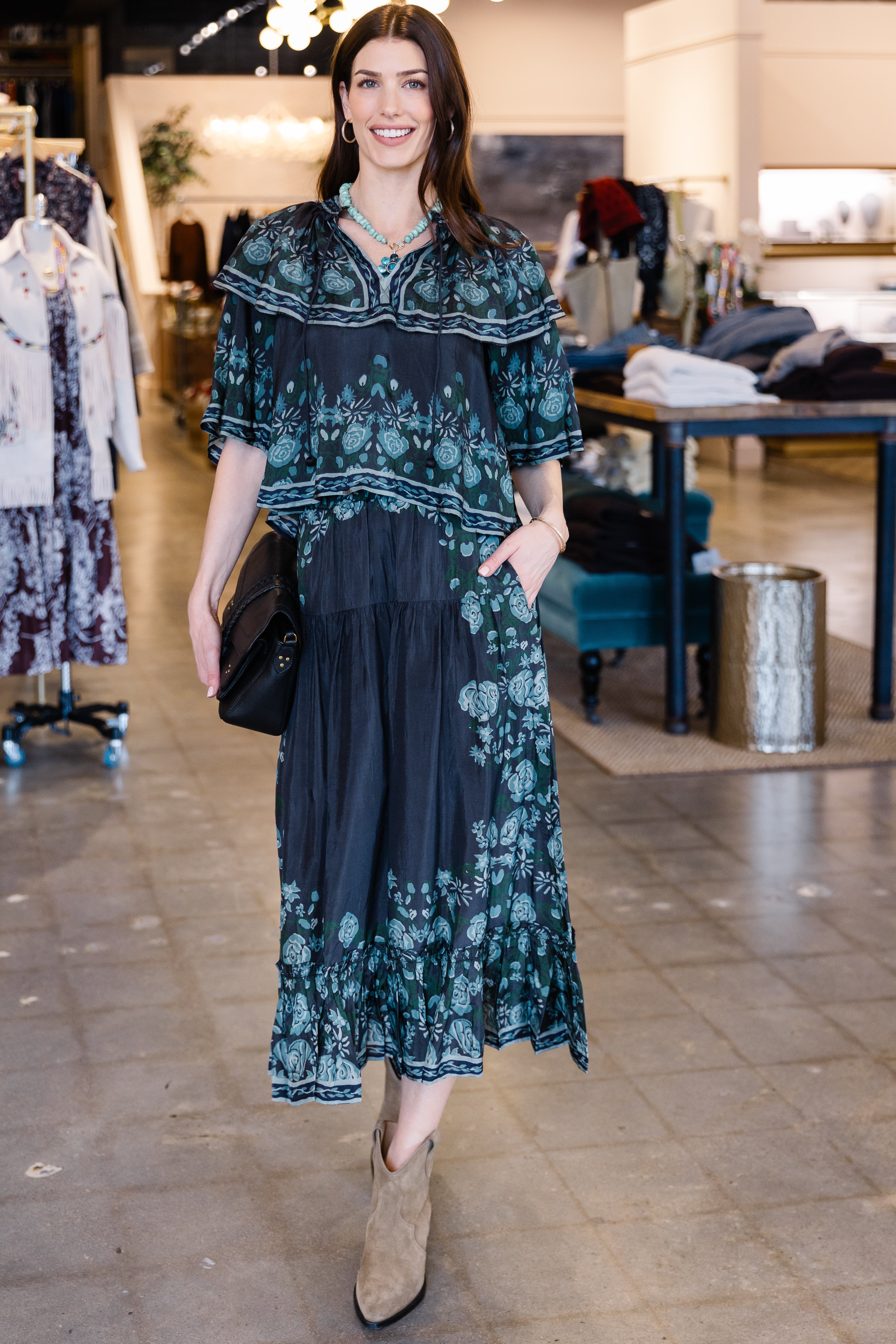 Tulla Print S/Slv Top- Multi