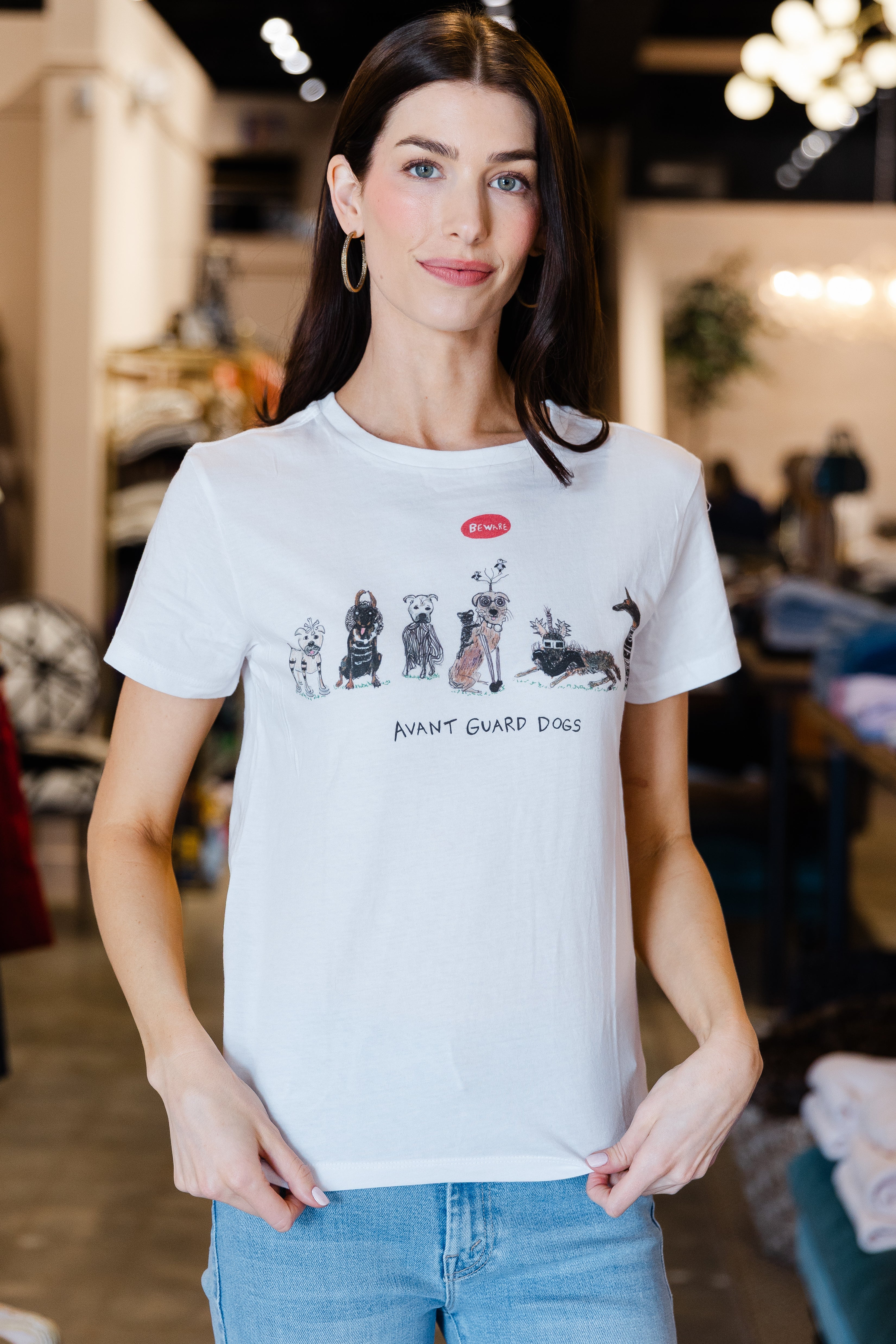 Avant Guard Dogs Womens T-shirt - white