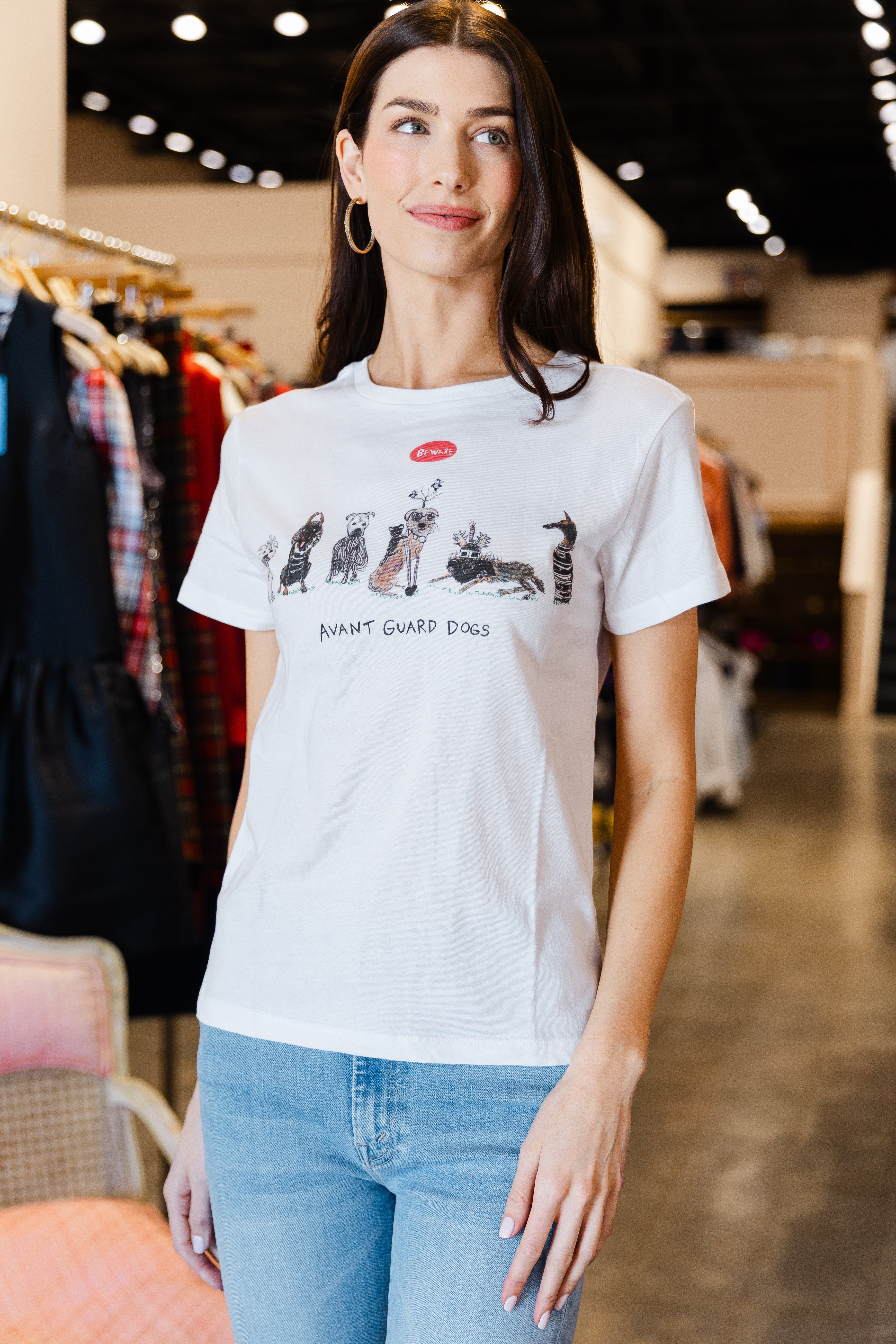 Avant Guard Dogs Womens T-shirt - white