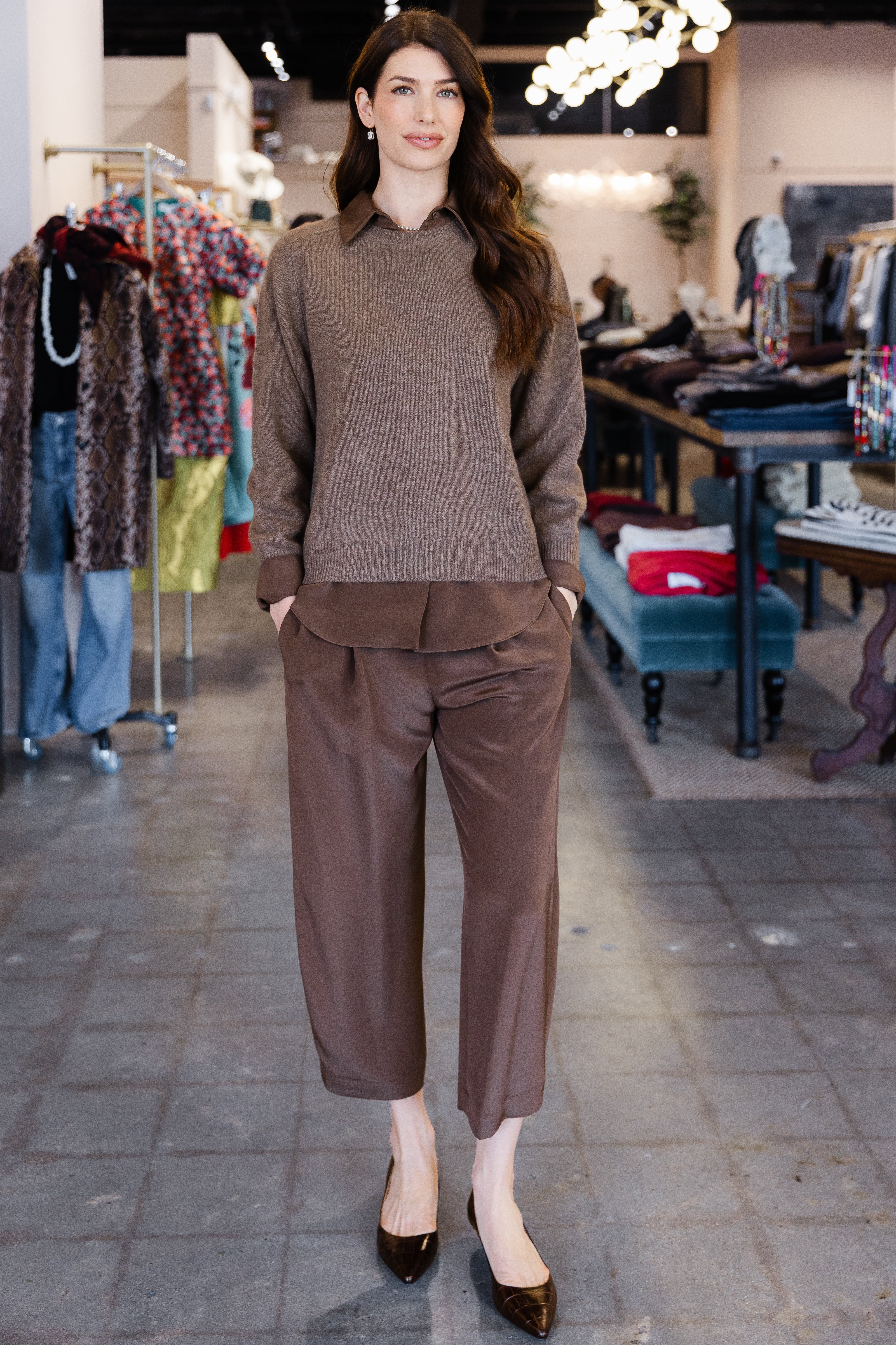 Remi Relaxed Saddle Raglan - Swiss Brown
