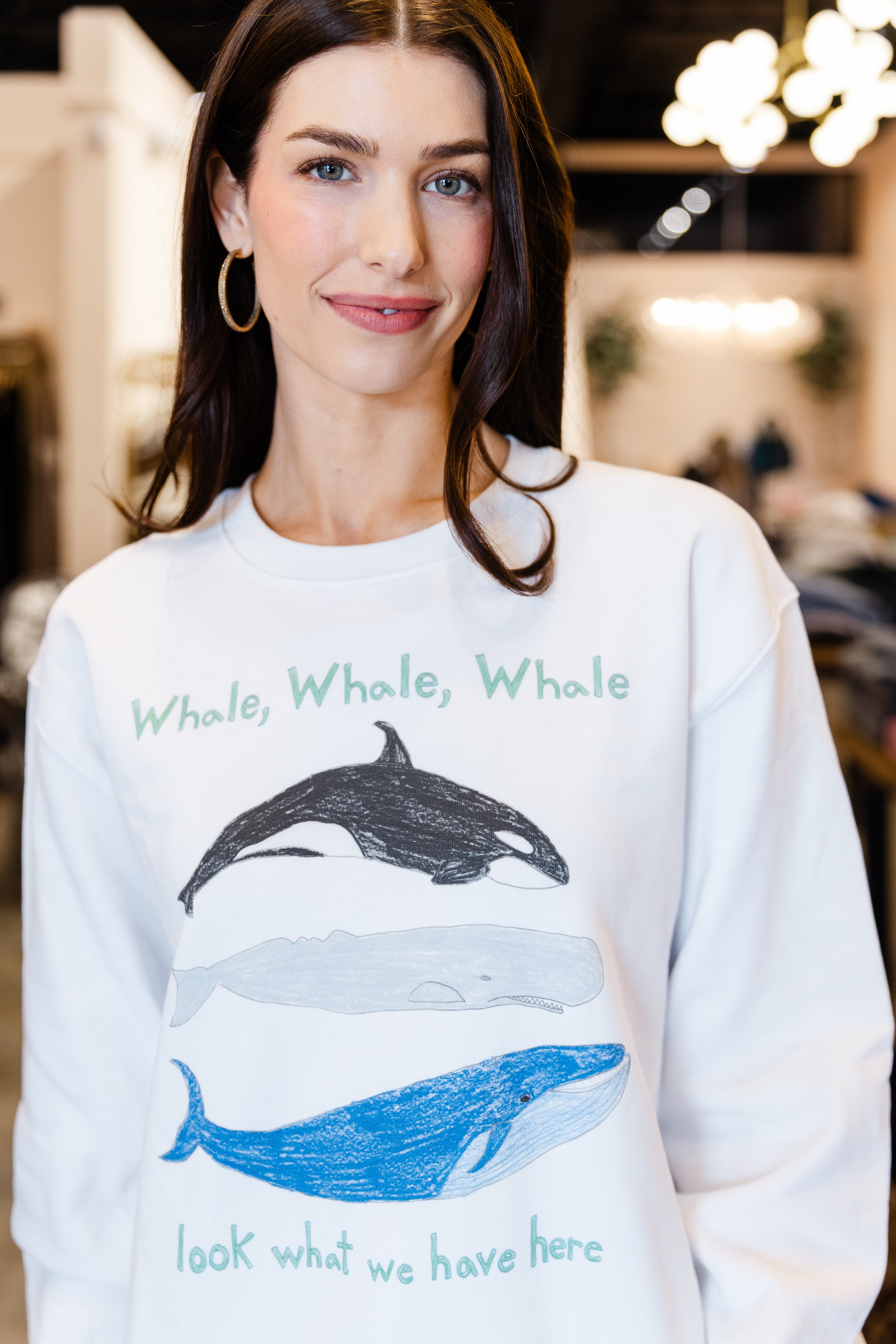 Whale Whale Whale Mens Crewneck Sweatshirt - White