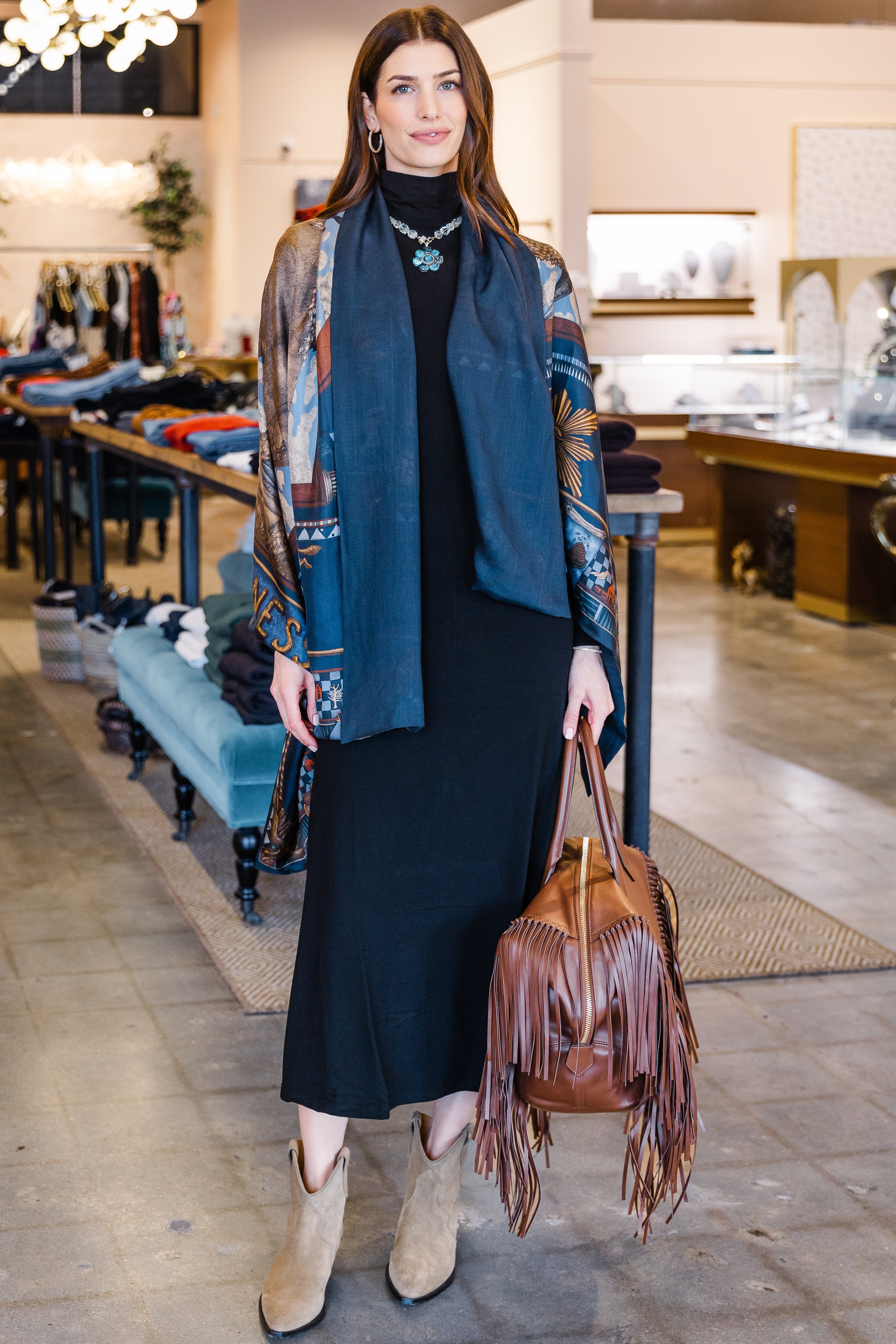 The Turtleneck Dress - Black
