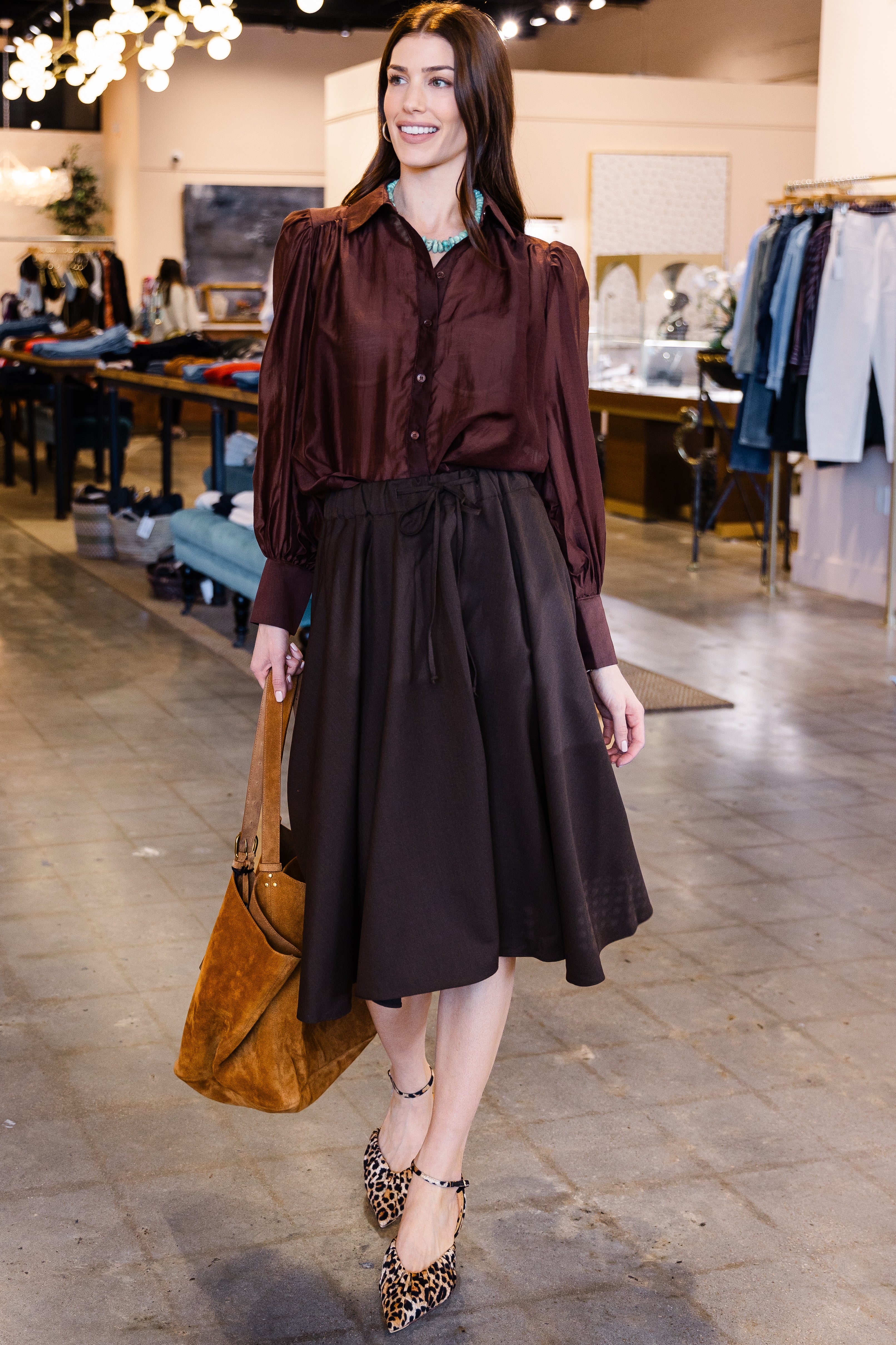 Angie Skirt - Chocolate