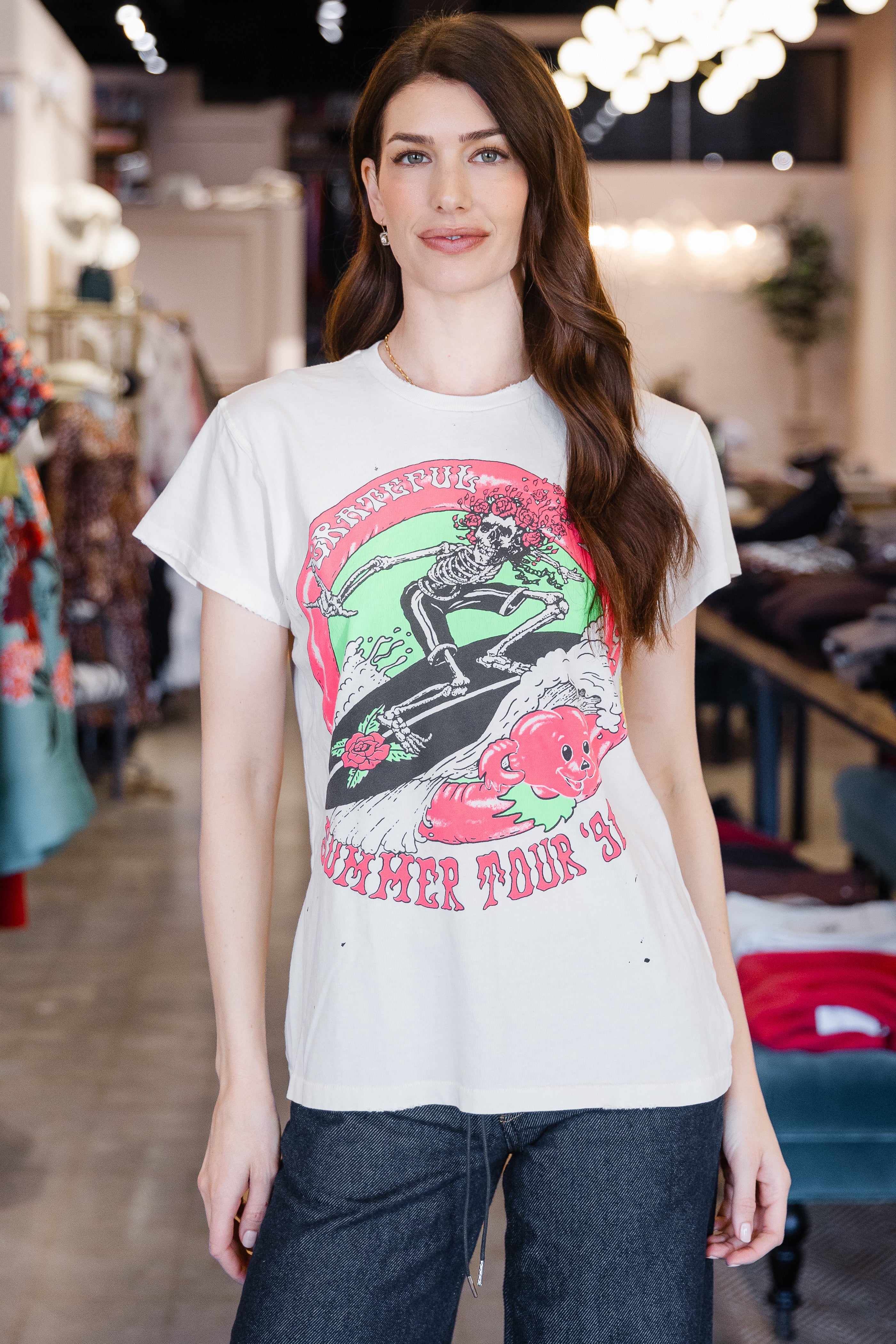 Grateful Dead Crew Tee - Vintage White