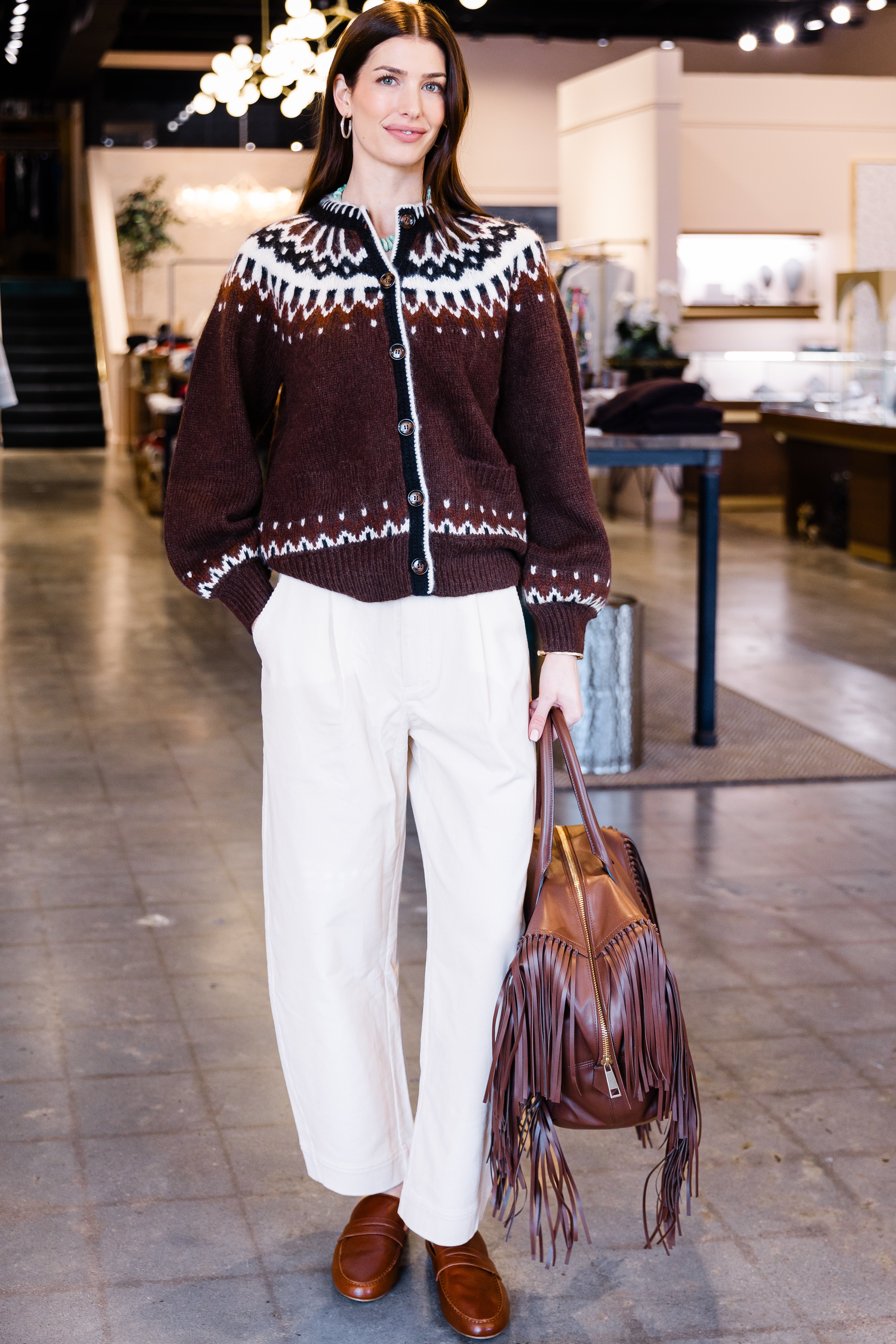 Bari Crop Trouser - Stone