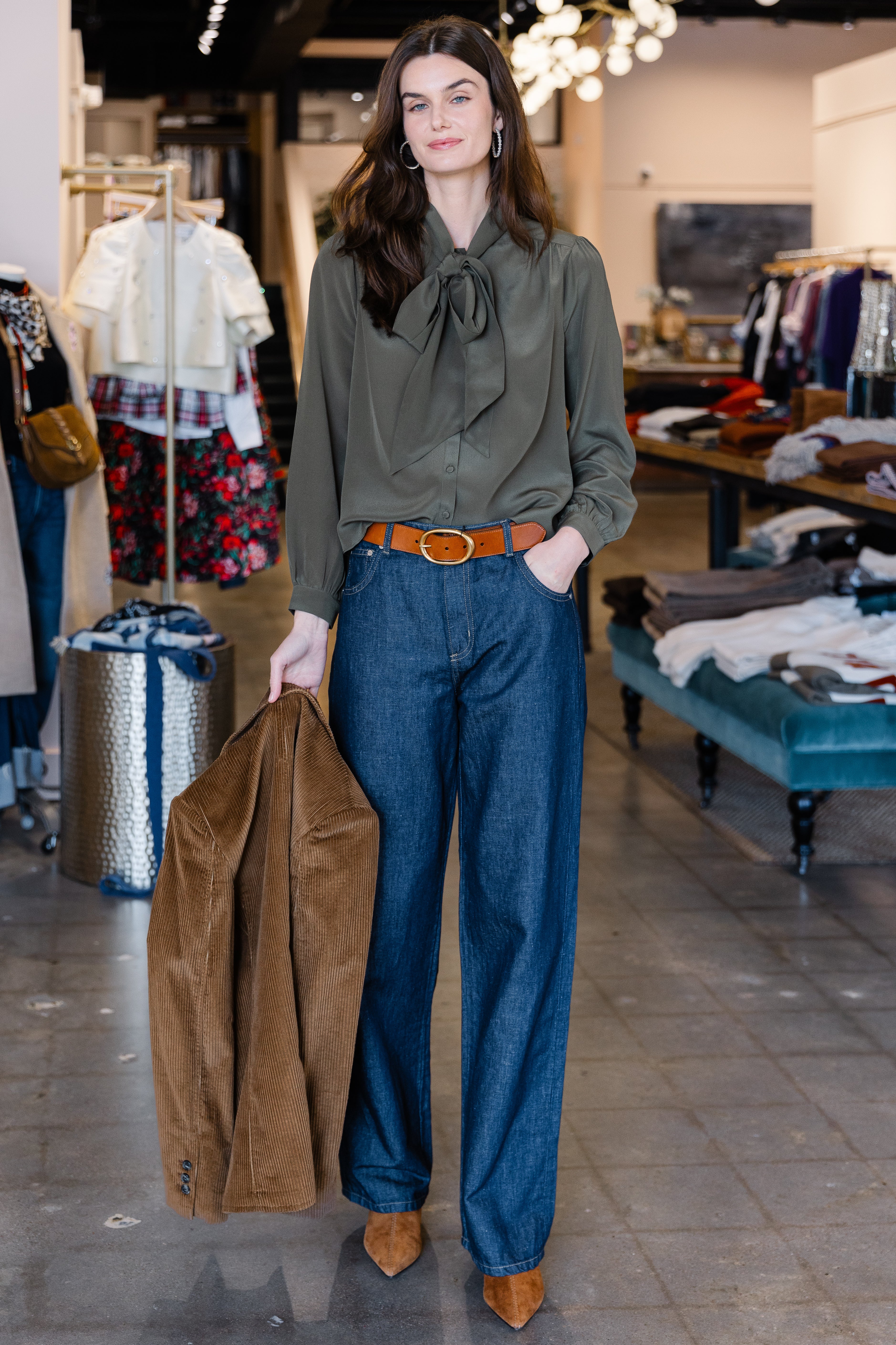 Melaina Top - Pine Green