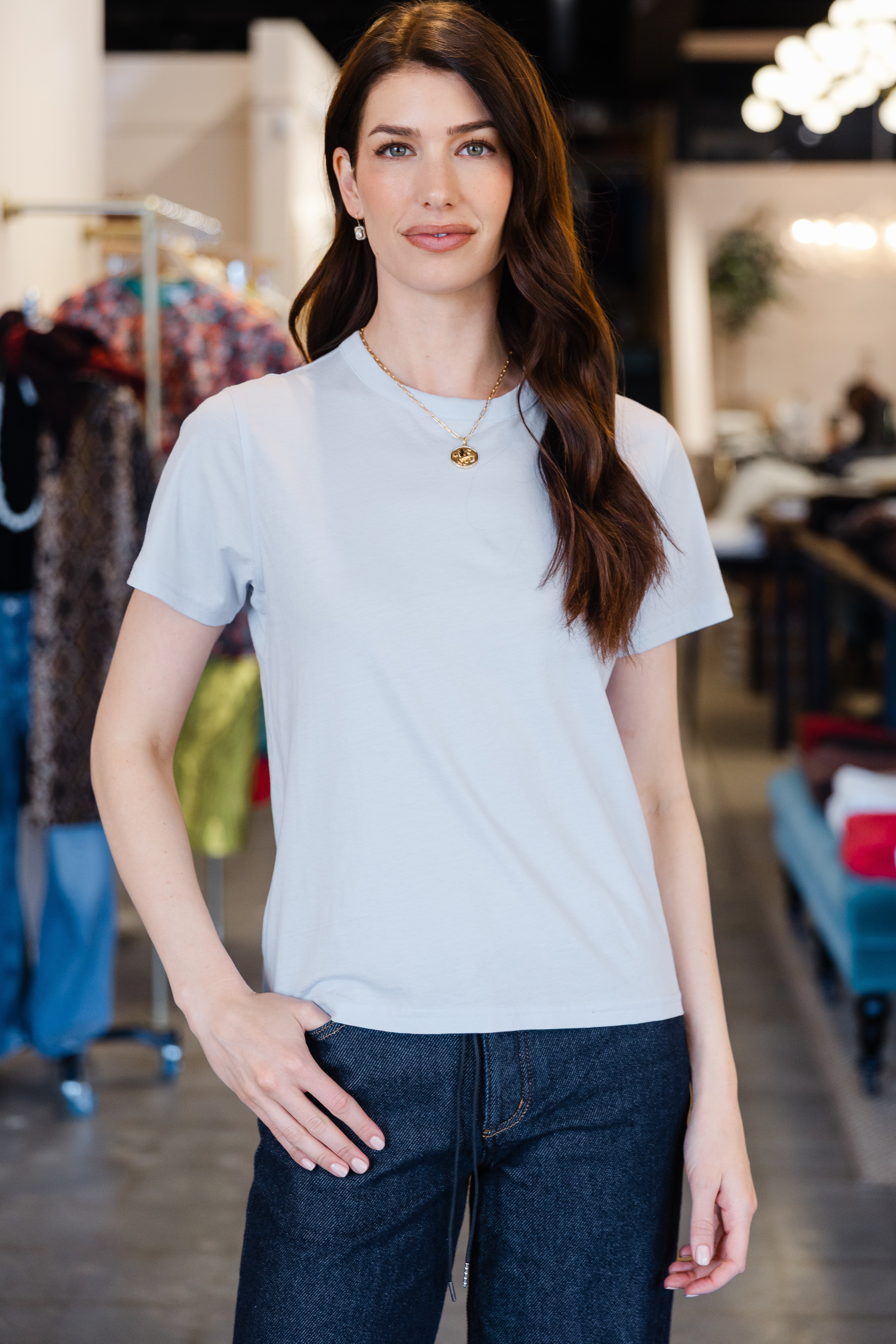 The Iconically Soft Perfect Tee - Azure