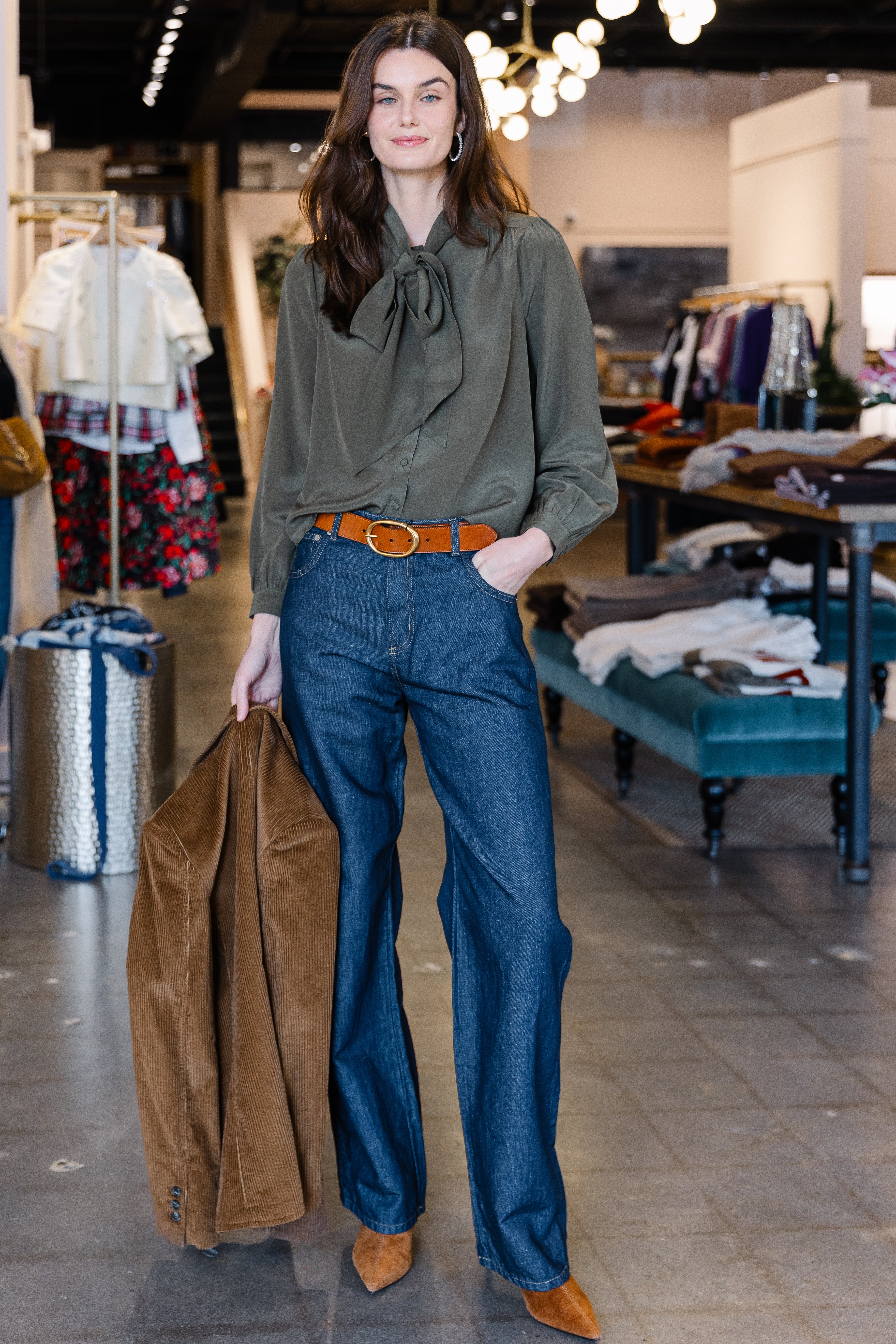 Melaina Top - Pine Green