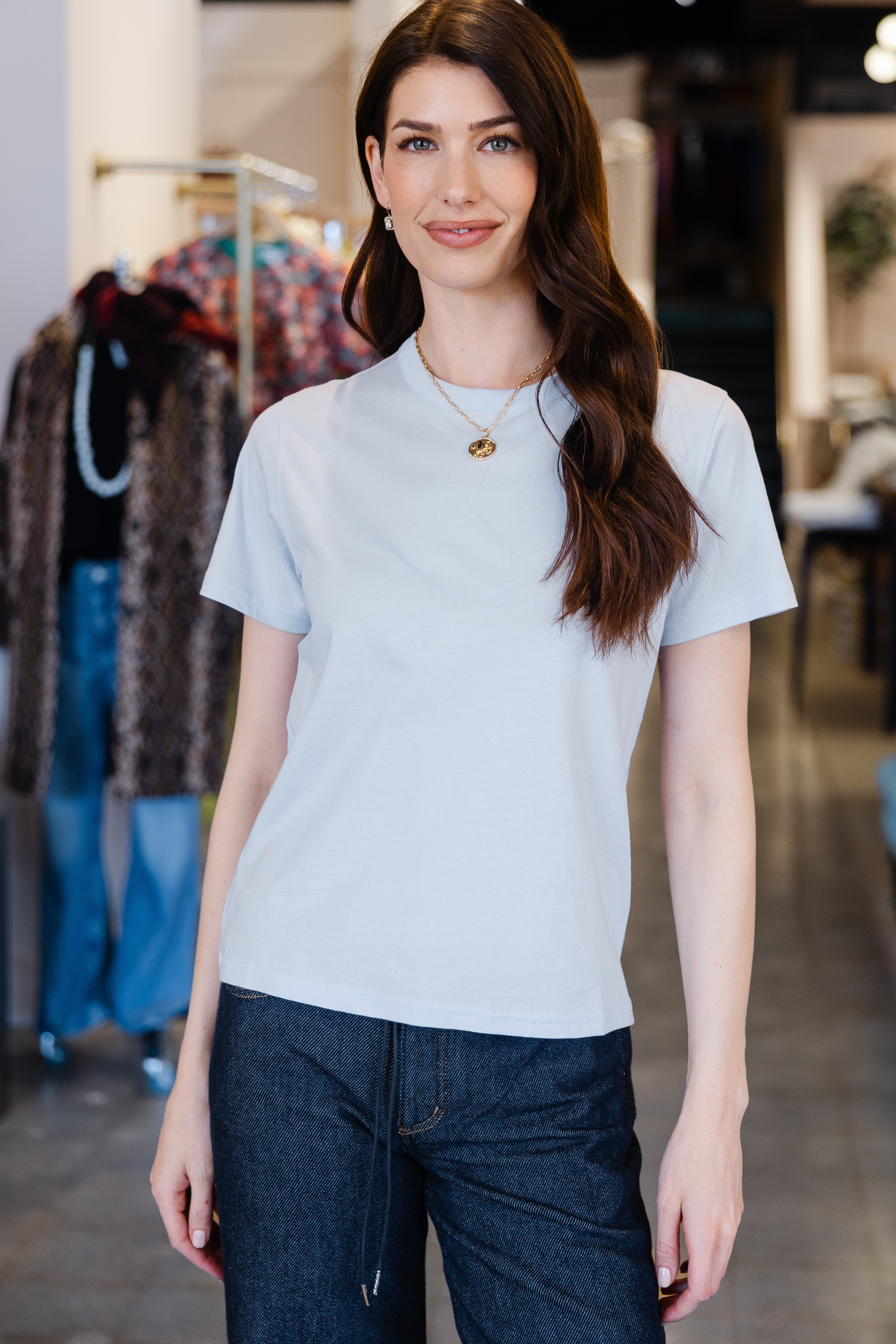 The Iconically Soft Perfect Tee - Azure
