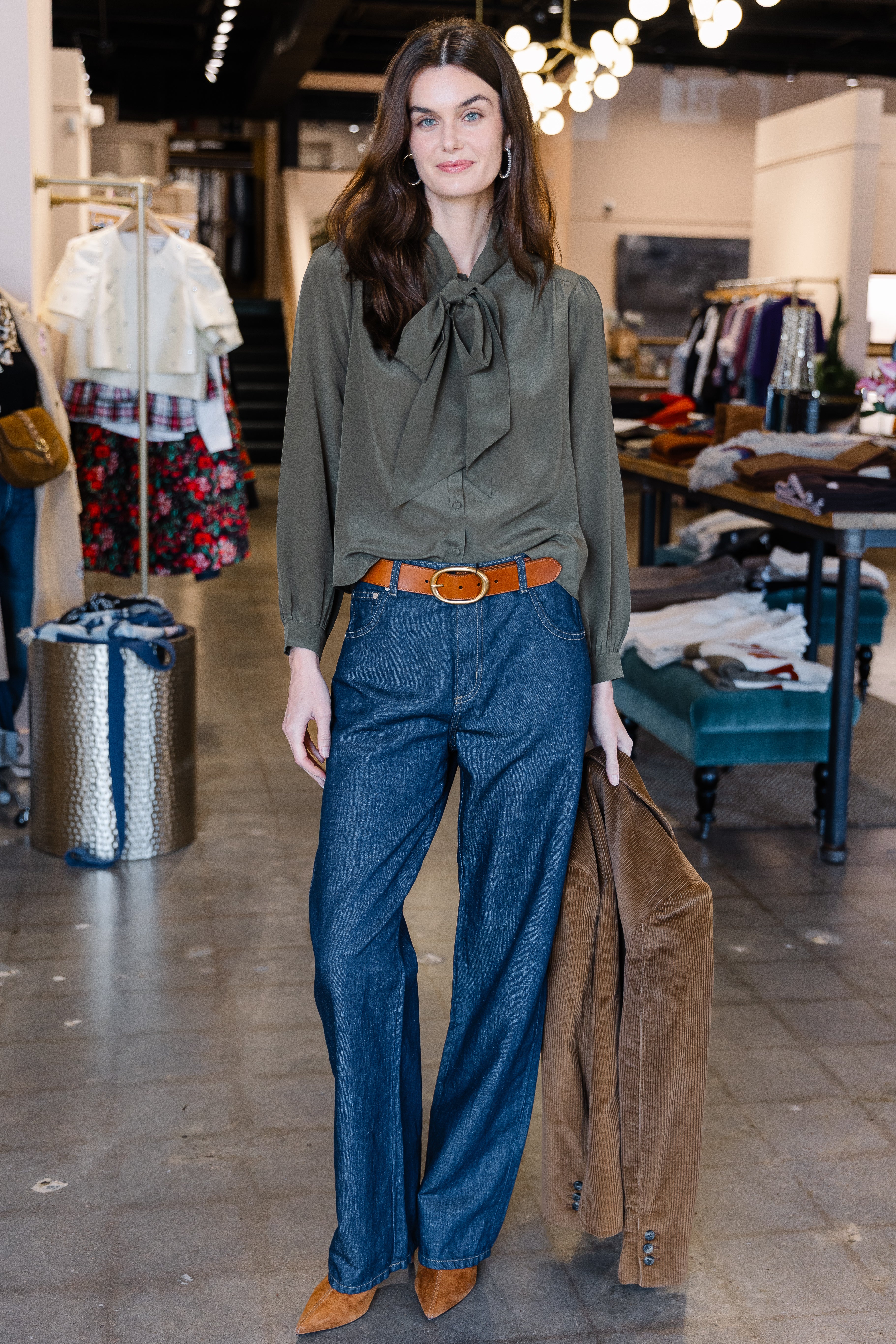 Melaina Top - Pine Green