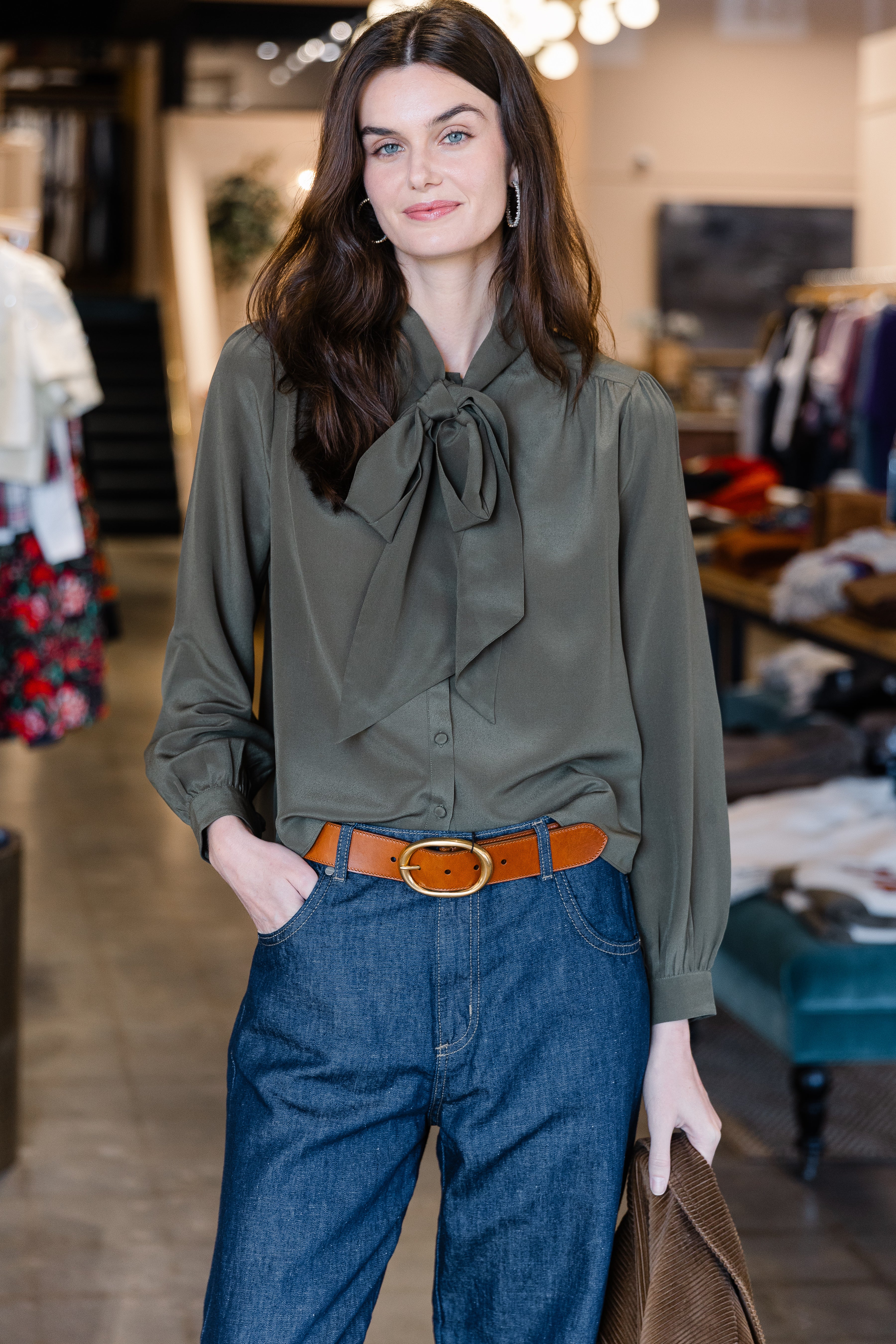 Melaina Top - Pine Green