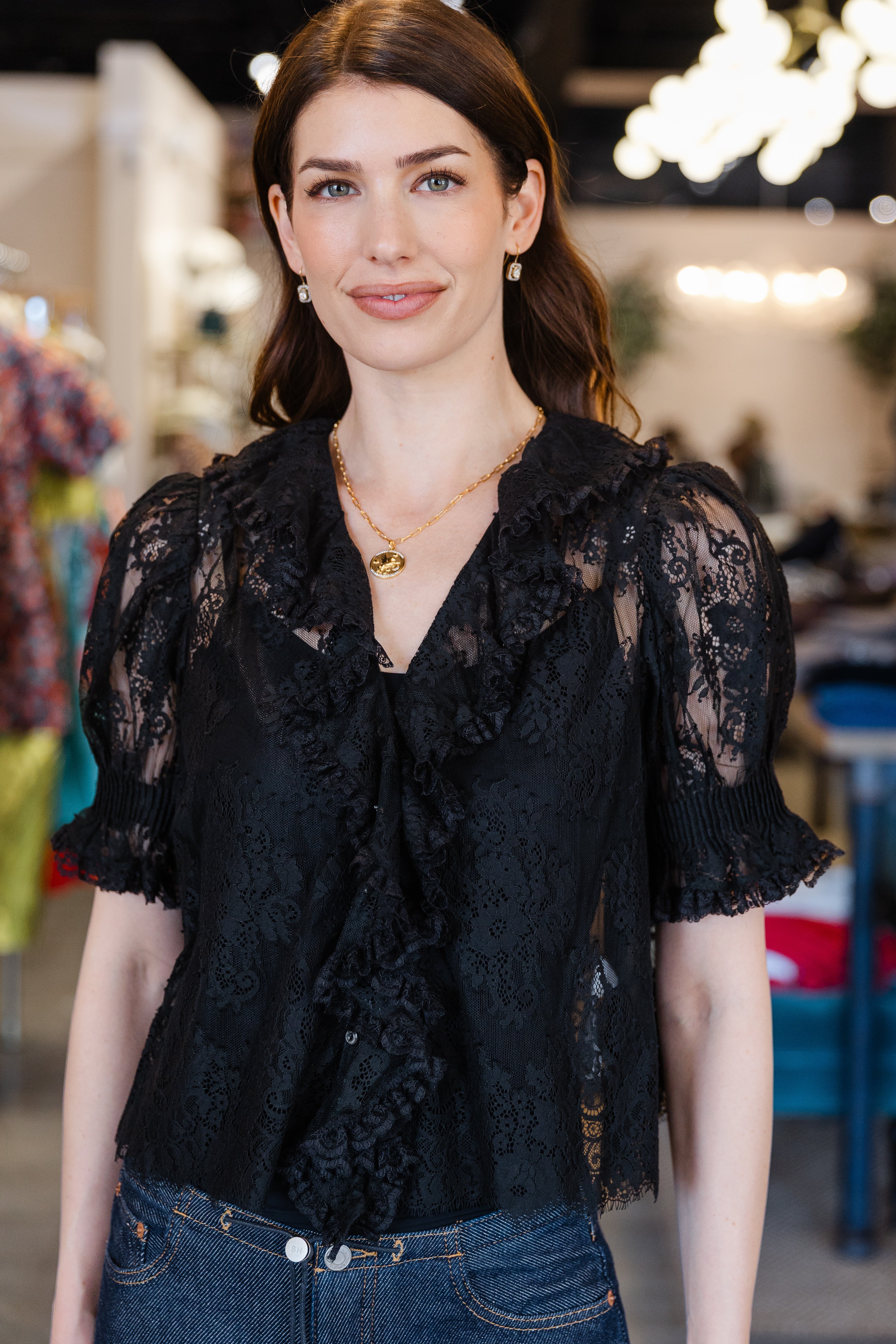 Henri Lace Top - Black