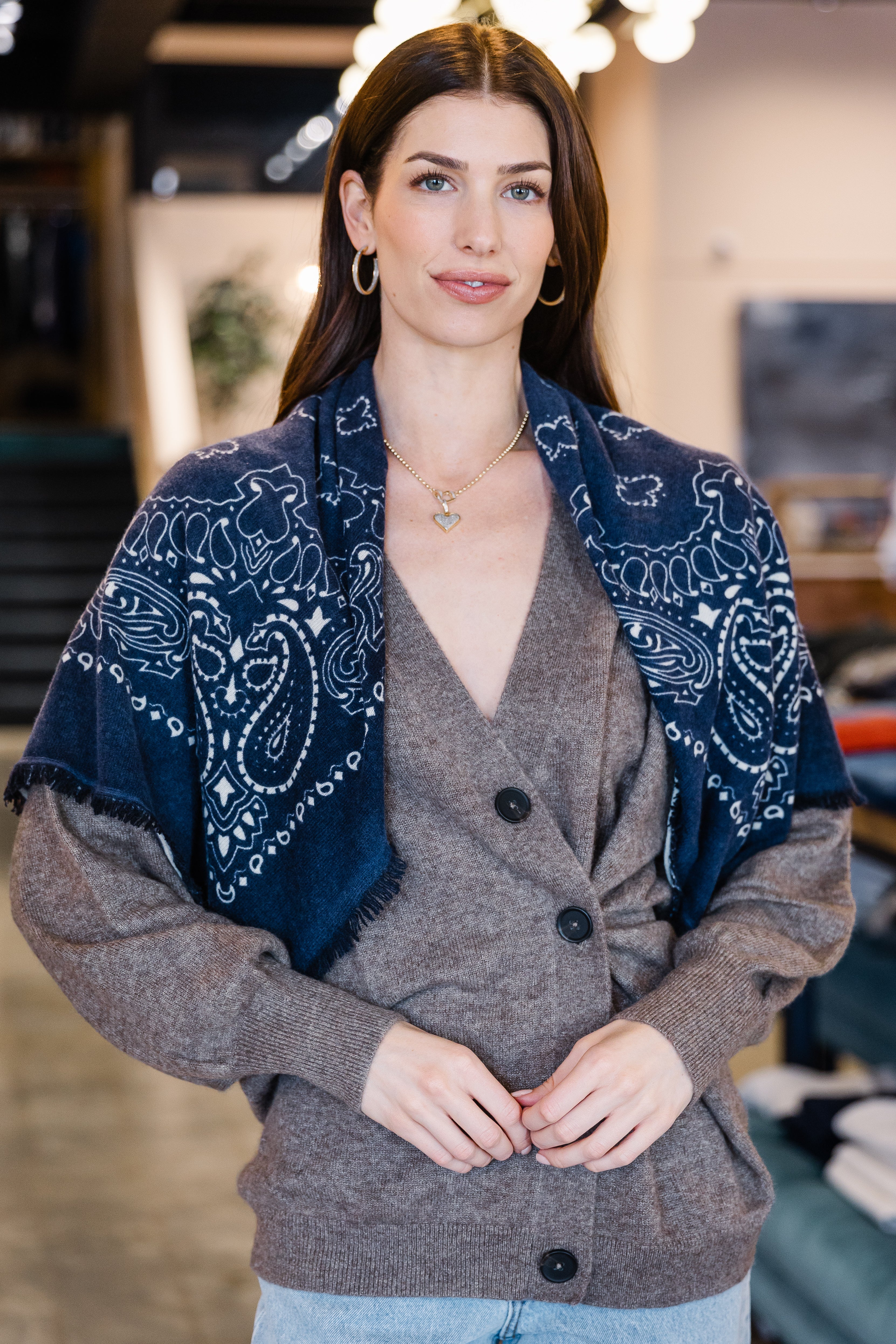 Softest Tissue Weight Cardigan- Hazelnut