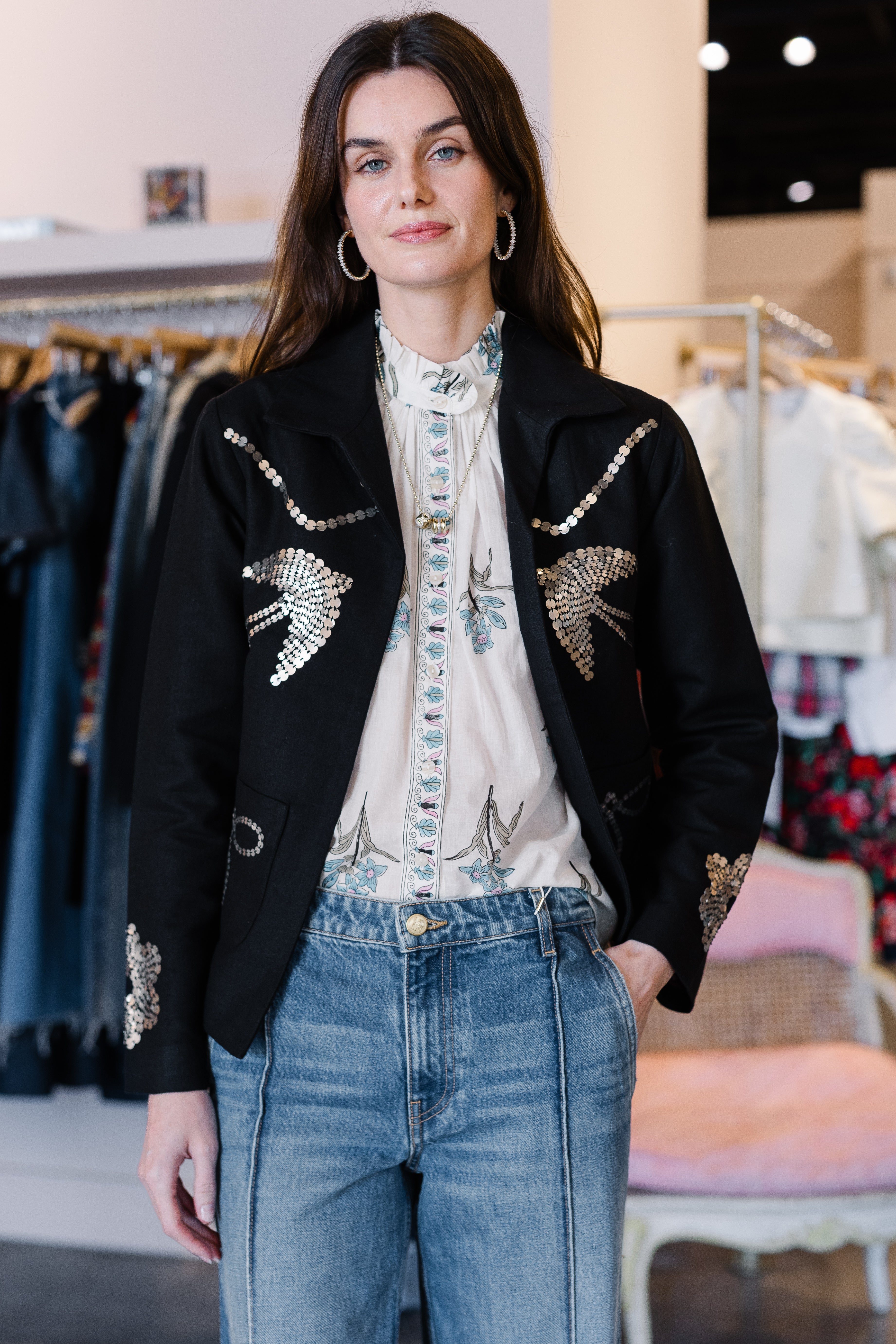 Francis Lovebird Coin Jacket - Black