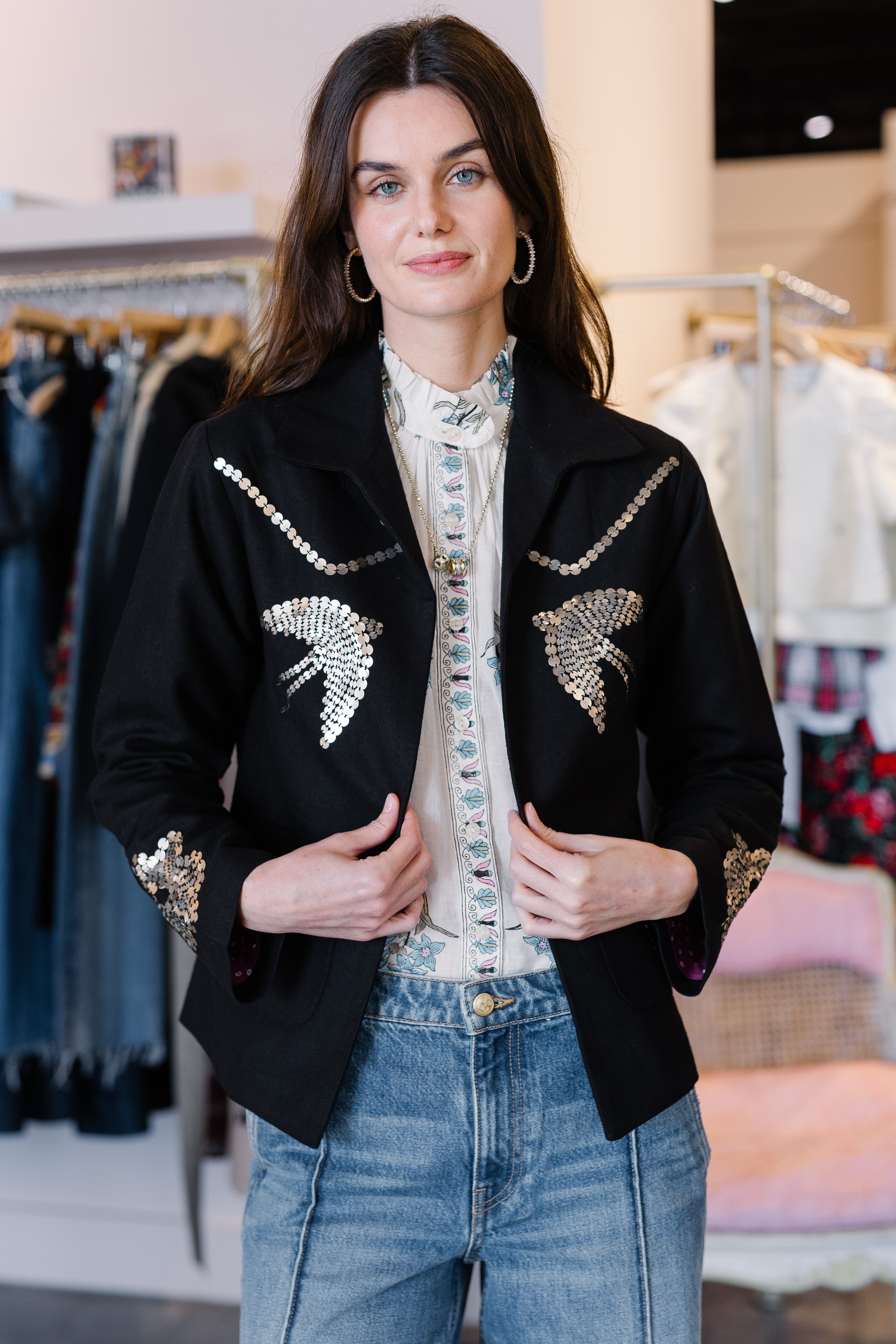 Francis Lovebird Coin Jacket - Black