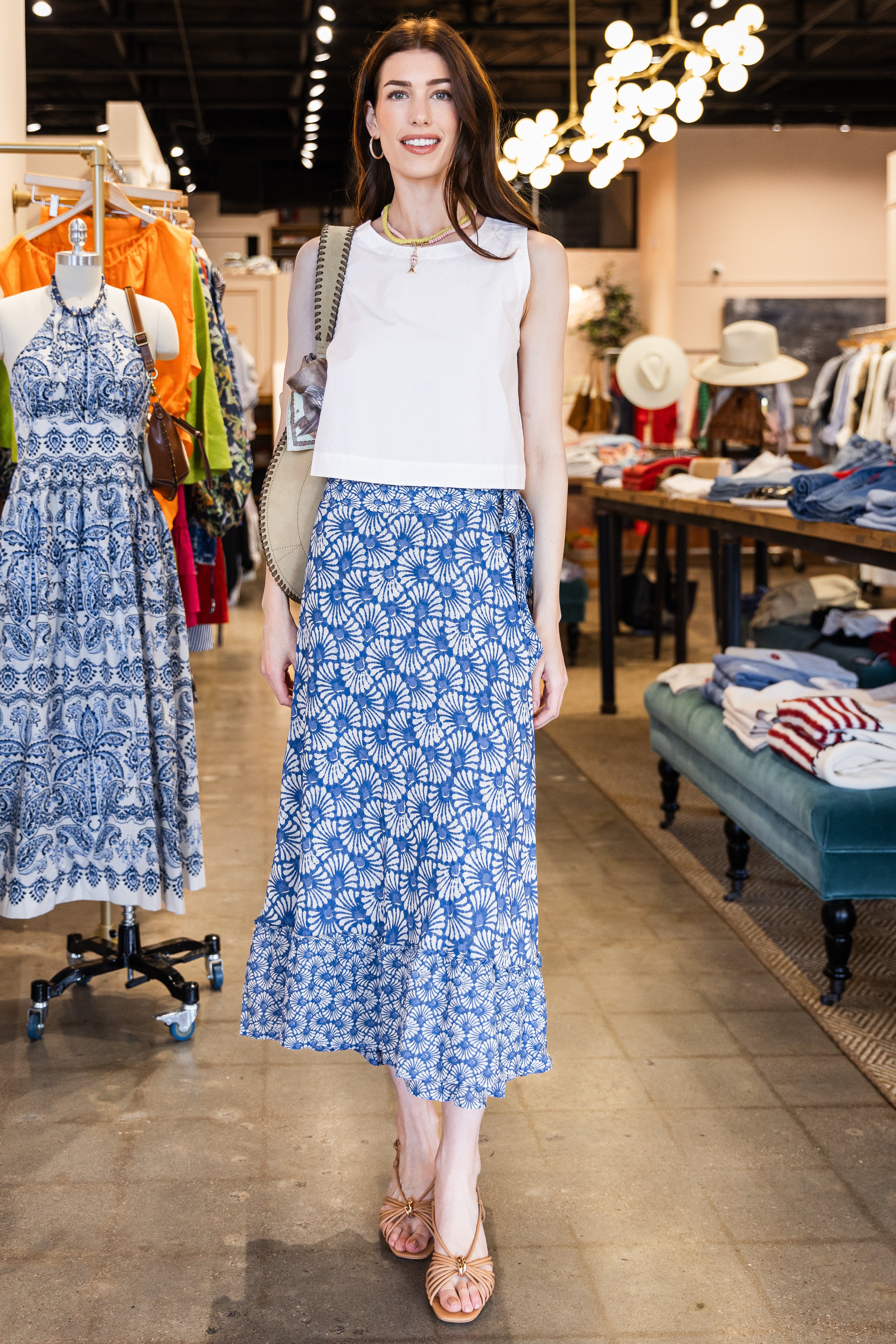 Janey Skirt - Cobalt Shell