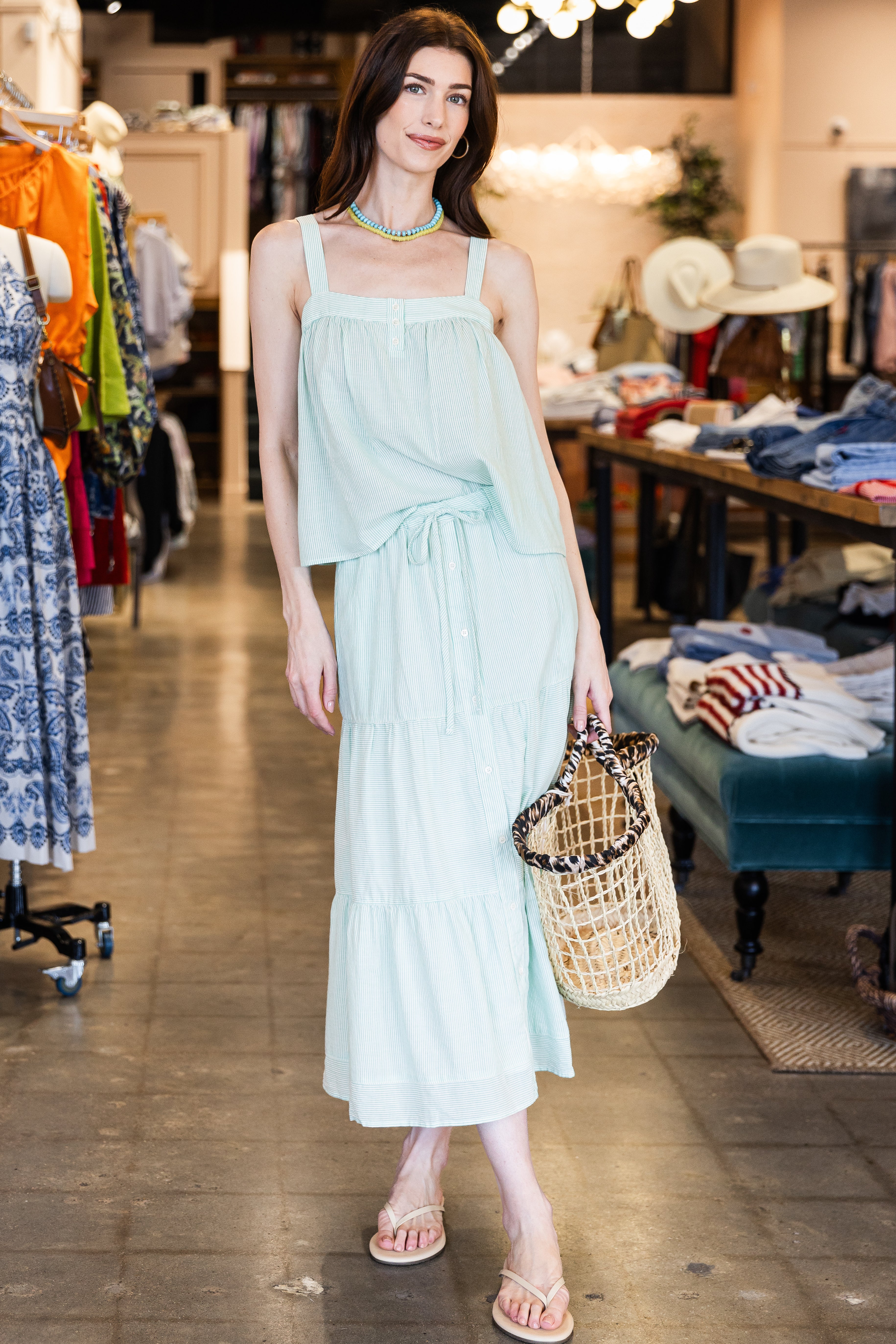 Maryn Top - Fresh Mint Stripe