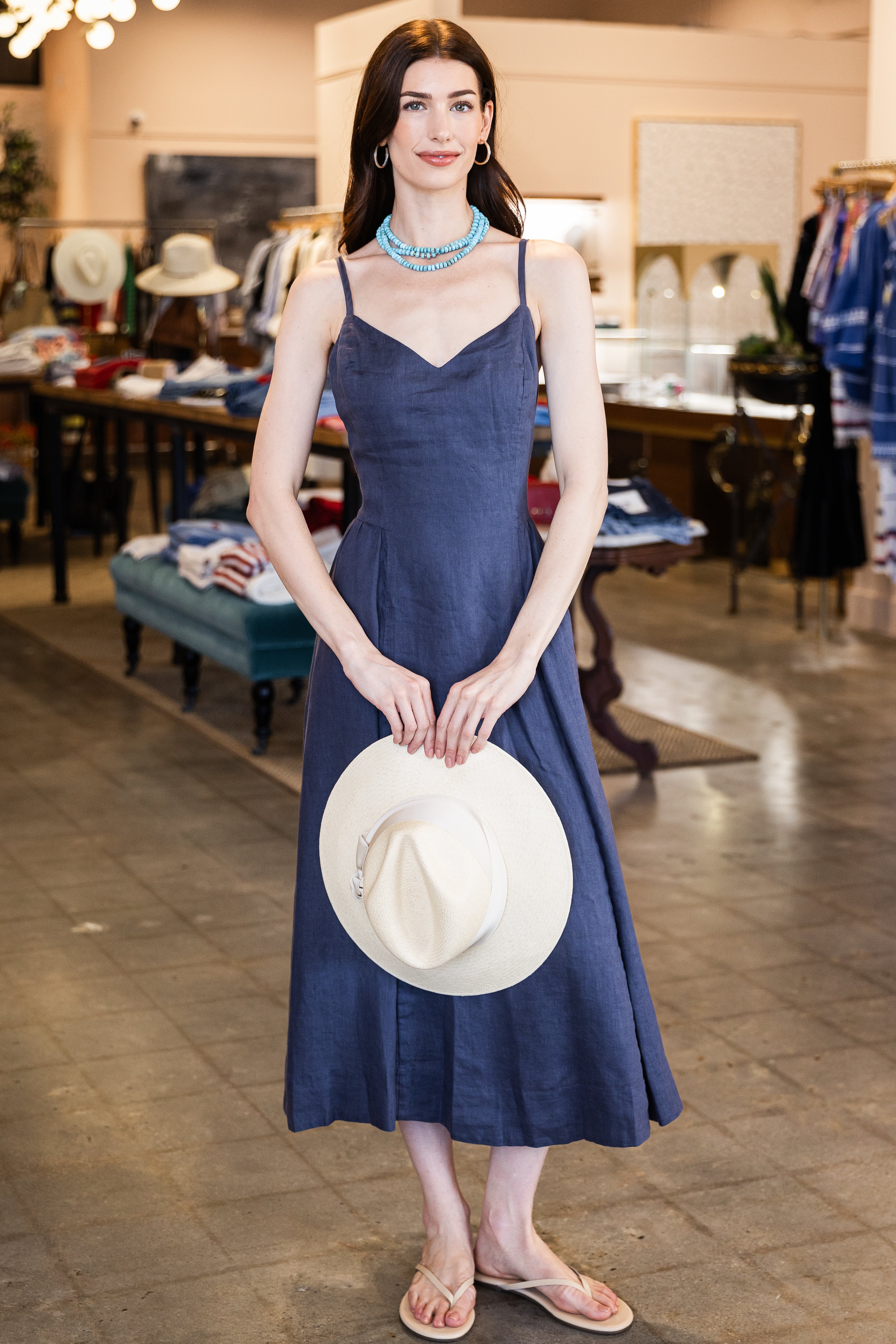 Bardot Dress - Navy