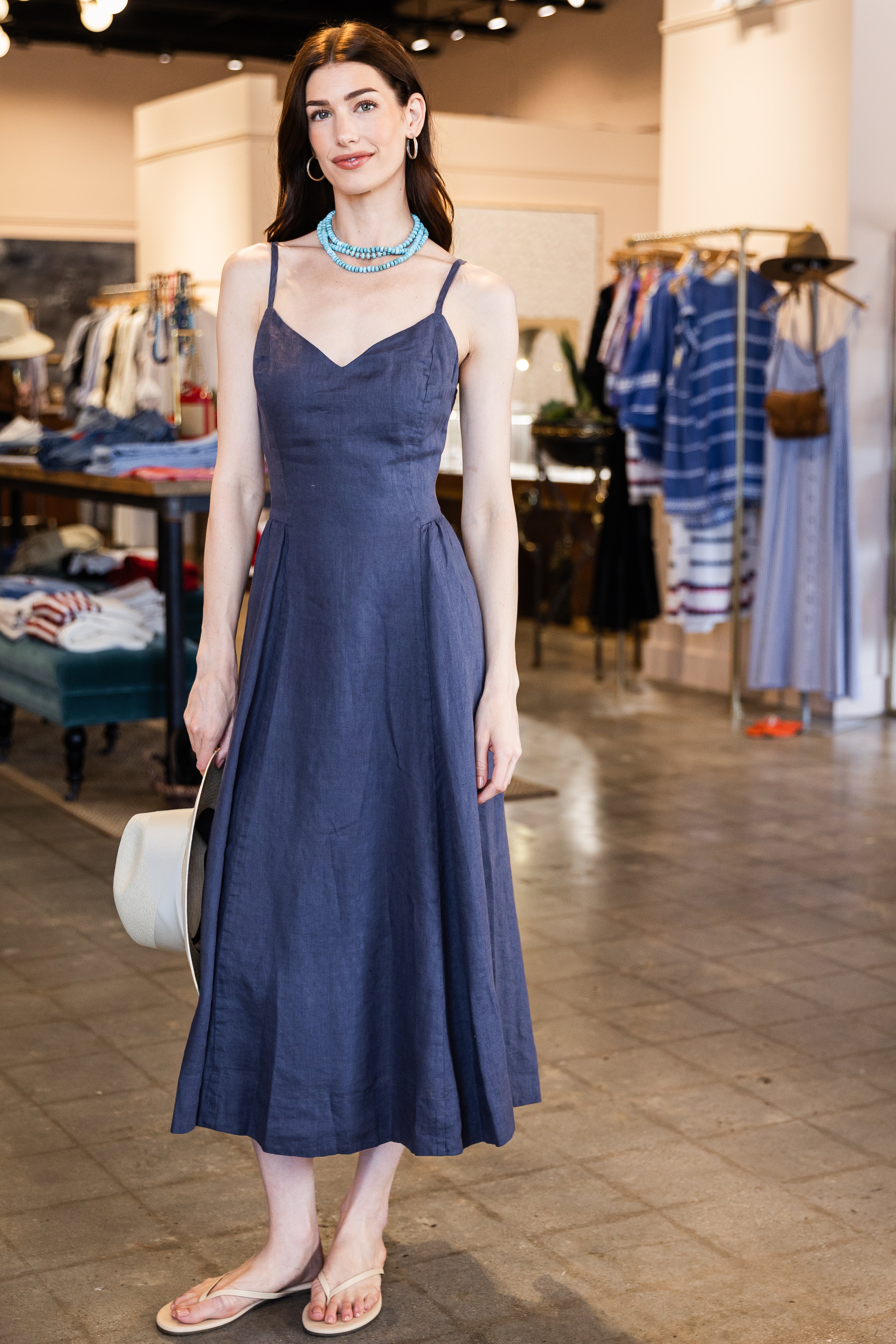 Bardot Dress - Navy