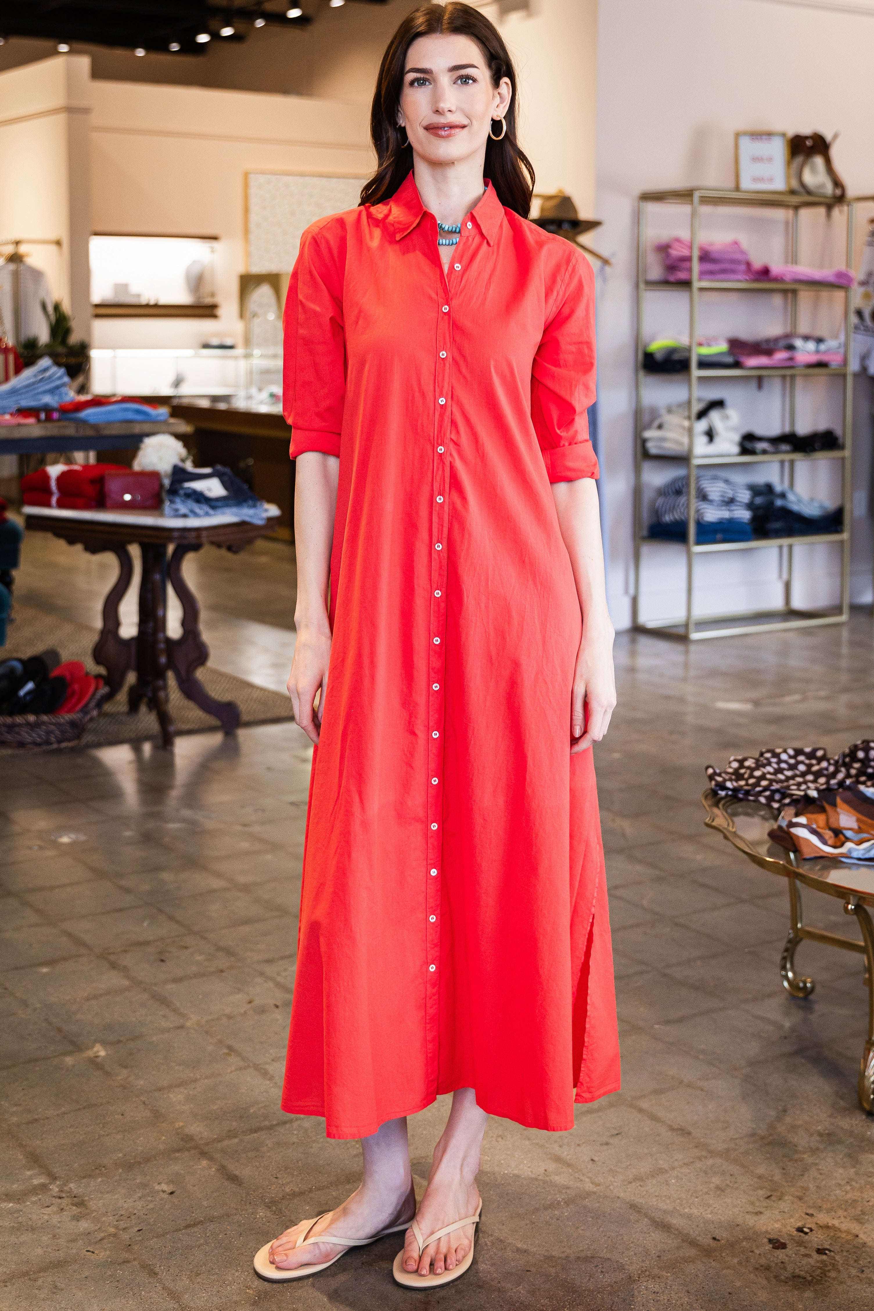 Boden Dress - Red Sky